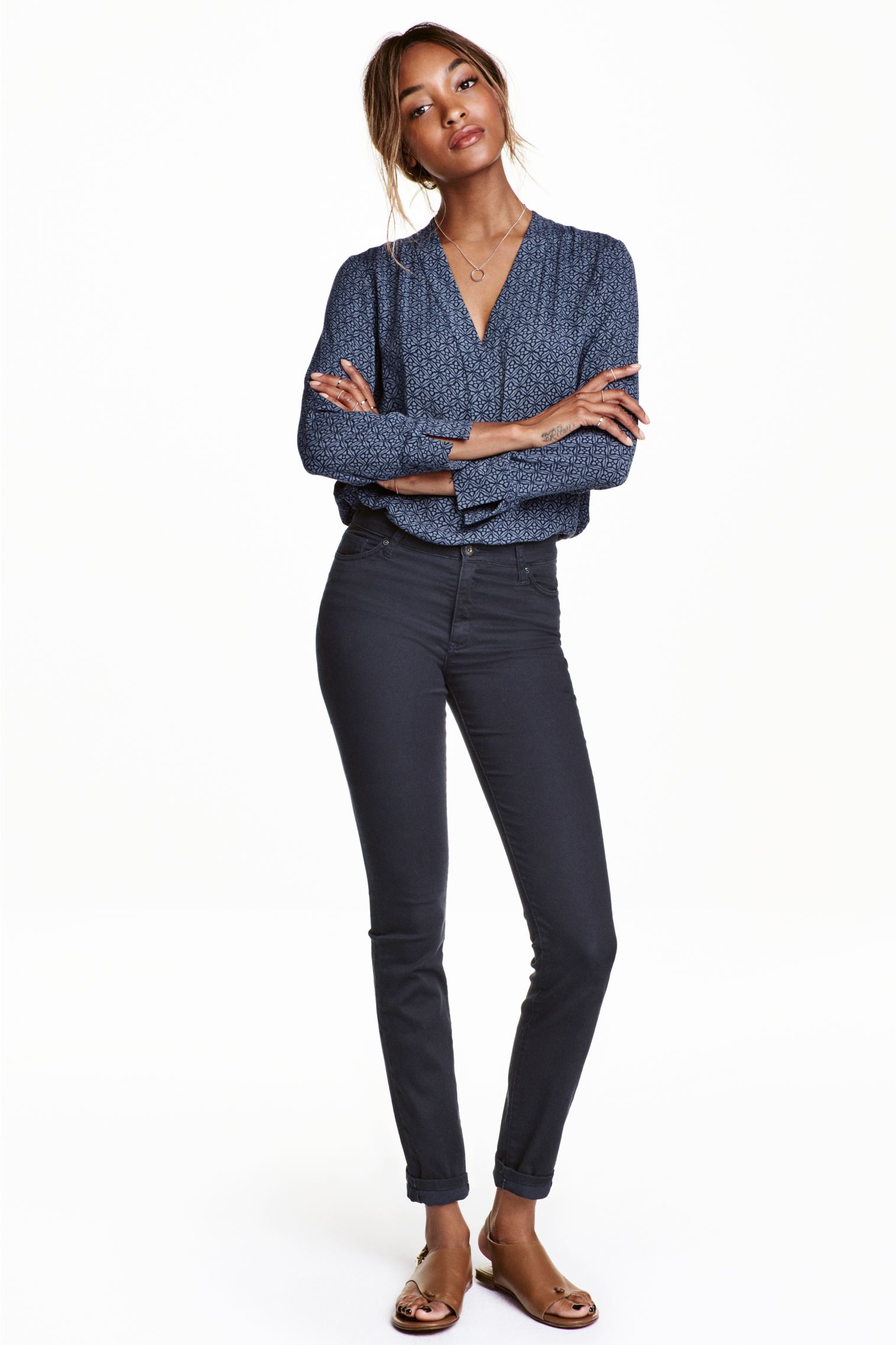 

Джинсы H&M  темно синий 29104056044, Джинсы H&M 34 темно синий 29104056044