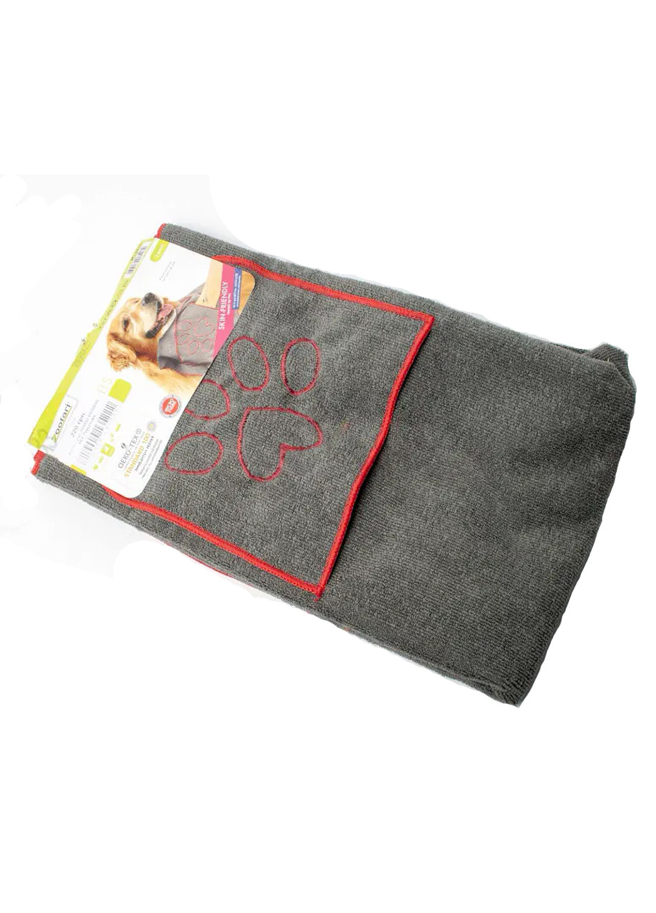 

Полотенце zoofari набор для домашних животных 2 шт 40 х 80 см серый-красный H1-770082