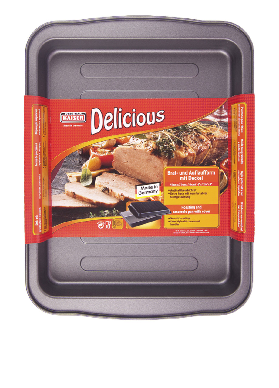 

Форма Lidl для выпечки с крышкой 41х31х10 см графитовый H1-223239
