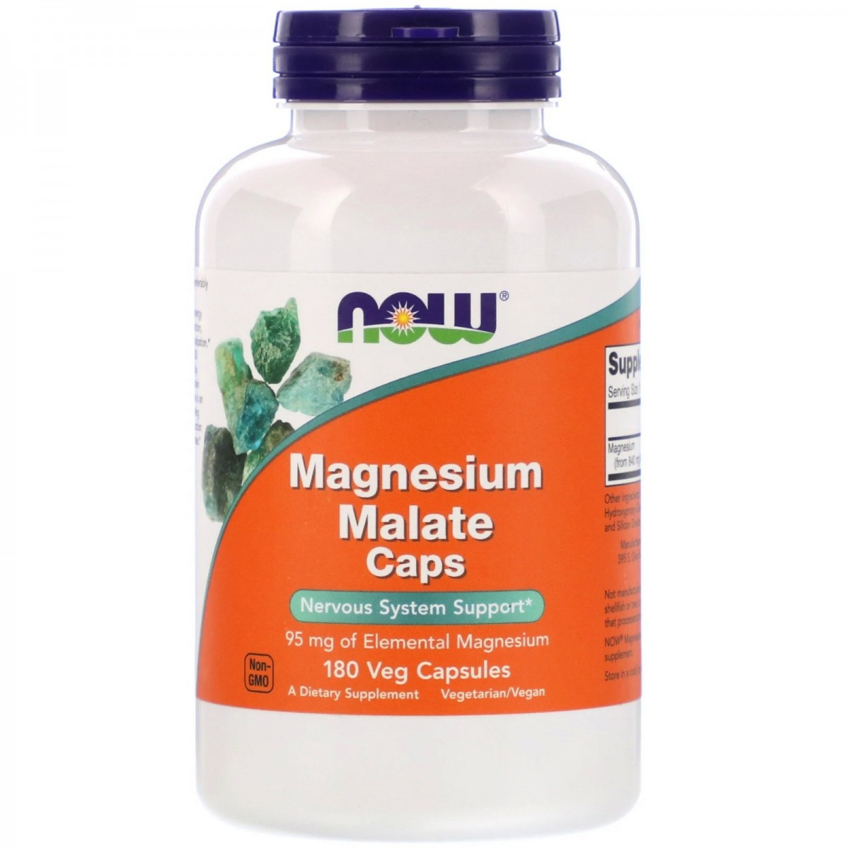 

Яблочнокислый магний Now Foods Magnesium Malate 1000 мг 180 таблеток