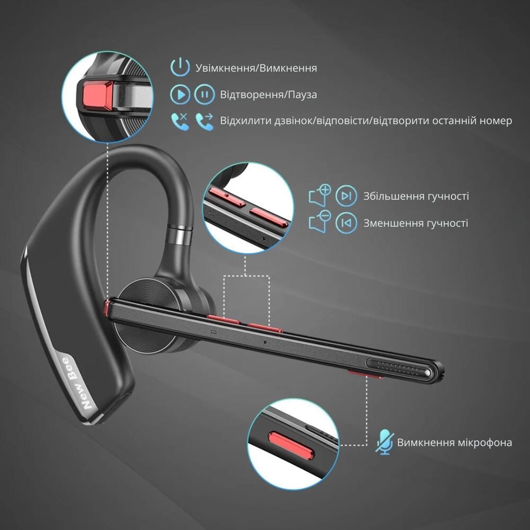 Беспроводная Bluetooth-гарнитура New Bee M51 с зарядным чехлом Черная  (QCC4) – фото, отзывы, характеристики в интернет-магазине ROZETKA от  продавца: Dasdan | Купить в Украине: Киеве, Харькове, Днепре, Одессе,  Запорожье, Львове