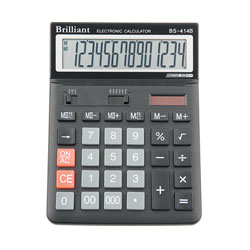 

Калькулятор настольный Brilliant 146х197х27 мм 14 разрядный пластик черный (BS 414)