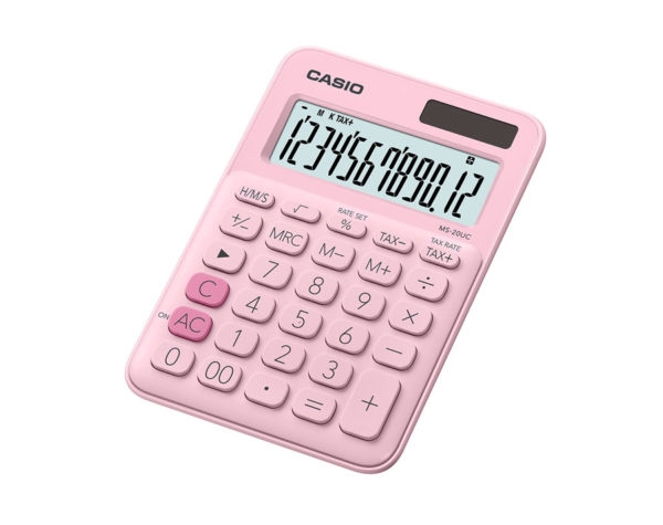 

Калькулятор настольный Casio 12 разрядный 150 * 105 * 22.8 мм розовый (MS 20UC PK S ES)