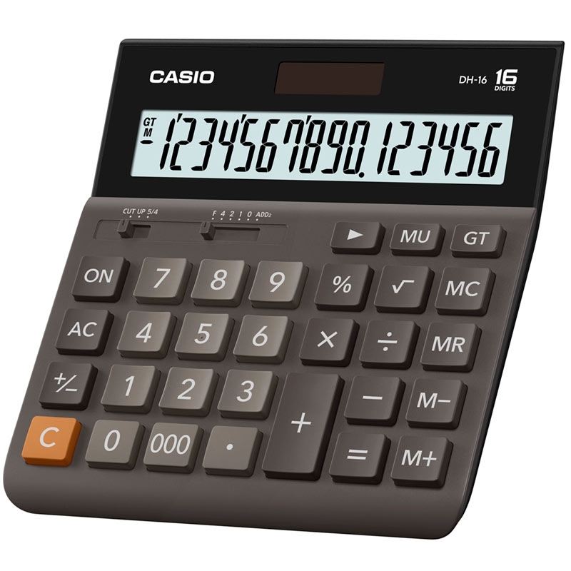 

Калькулятор настольный Casio 159 * 151 * 29 мм 16 разрядный пластик (DH 16 BK S EР)