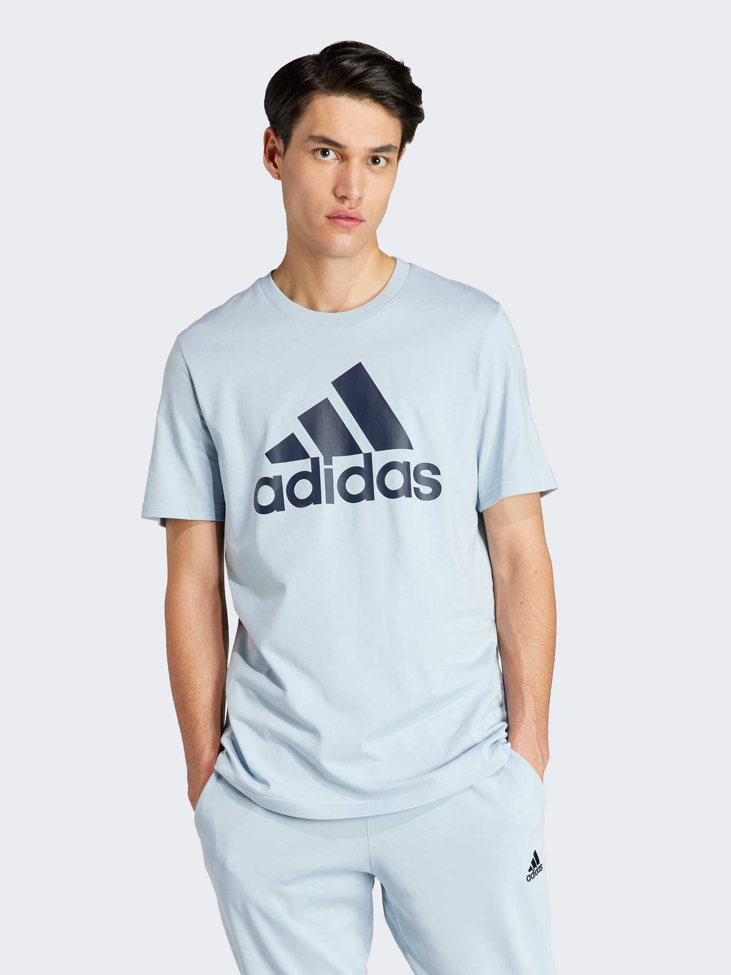 Акція на Футболка чоловіча Adidas M BL SJ T IS1303 XL Wonblu/Wonblu від Rozetka