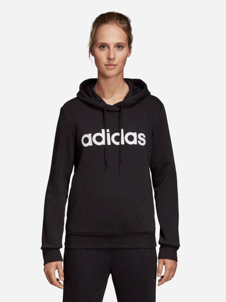 Акція на Худі жіноче Adidas W E Lin Ohhd Fl DP2364 S Чорне від Rozetka