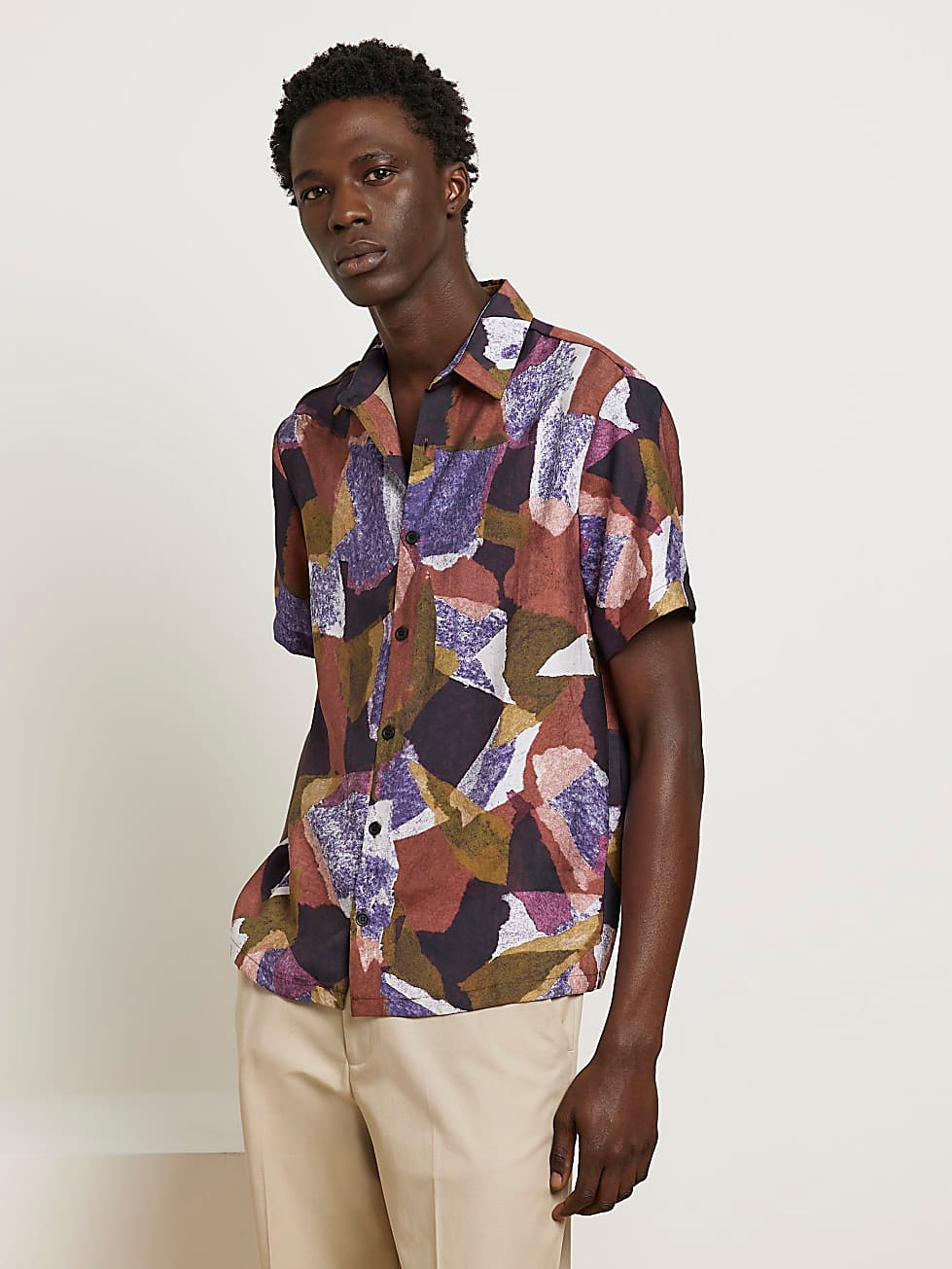 Сорочка літня чоловіча River Island XAZ428865QZRL S Біла з фіолетовим від Rozetka на платформі USKIDKA Акція на Сорочка літня чоловіча River Island XAZ428865QZRL S Біла з фіолетовим від Rozetka