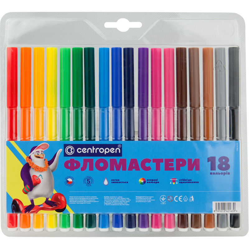 Фломастеры 18 цветов Centropen 7790/18, 01513 – фото, отзывы ...