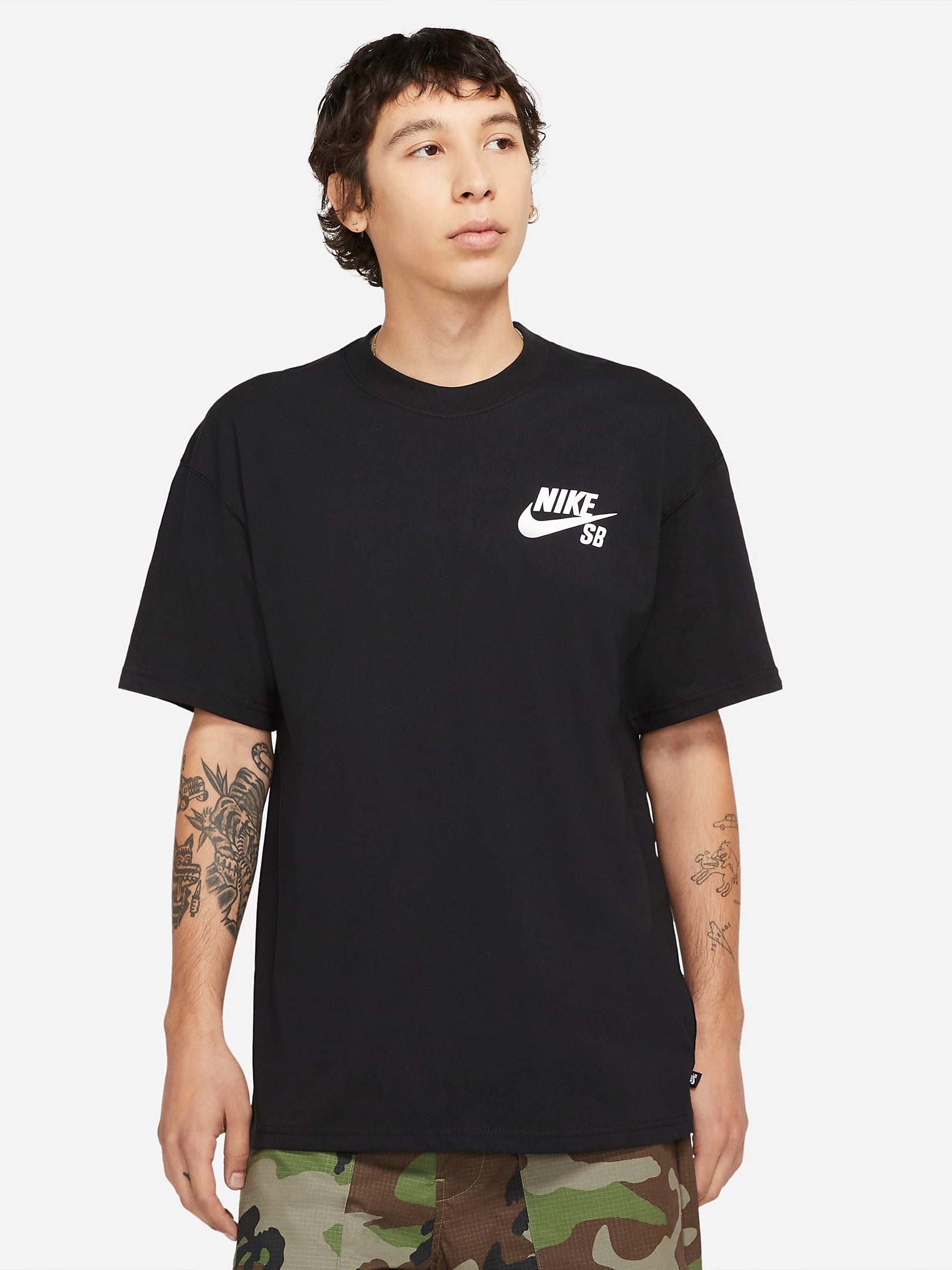 Акція на Футболка чоловіча Nike ike M Nk Sb Tee Logo DC7817-010 M Чорна від Rozetka