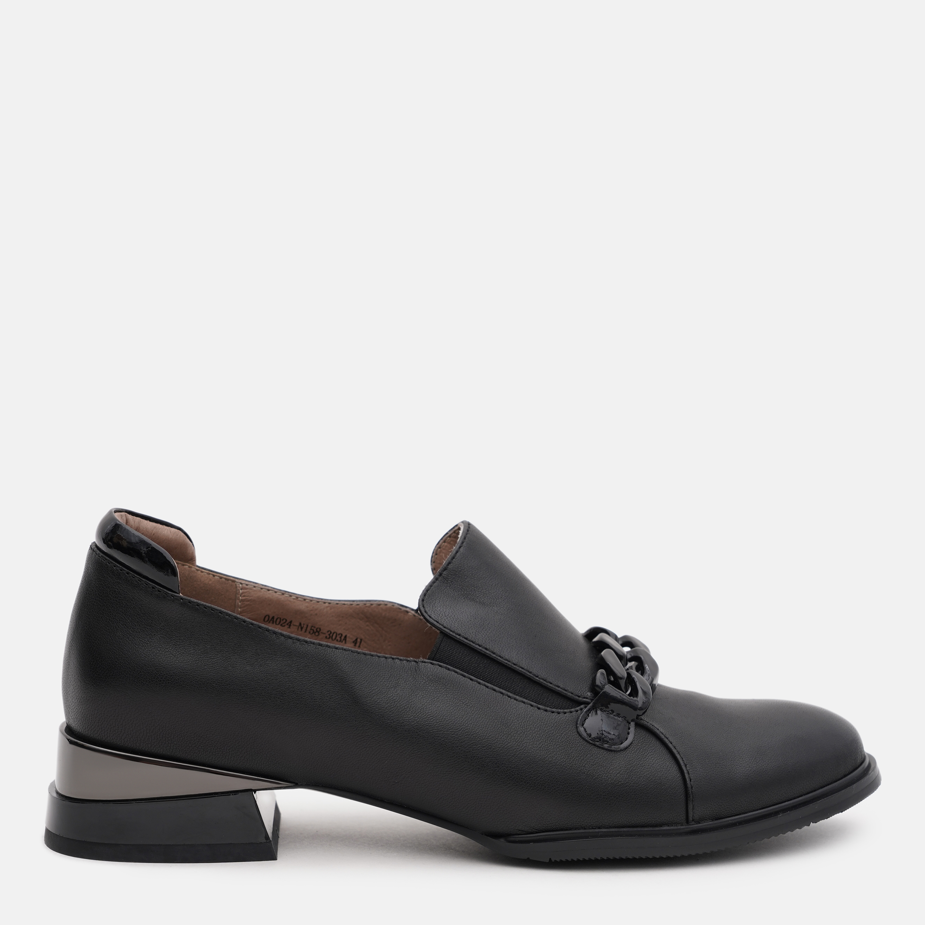 Акція на Жіночі туфлі зі шкіри Blizzarini 0A024-N158-303A 40 25 см Чорні від Rozetka