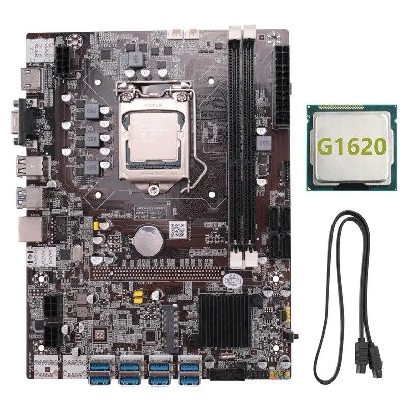 Комплект майнинг V8 / материнская плата B75USB BTC LGA 1155 / процессор ...
