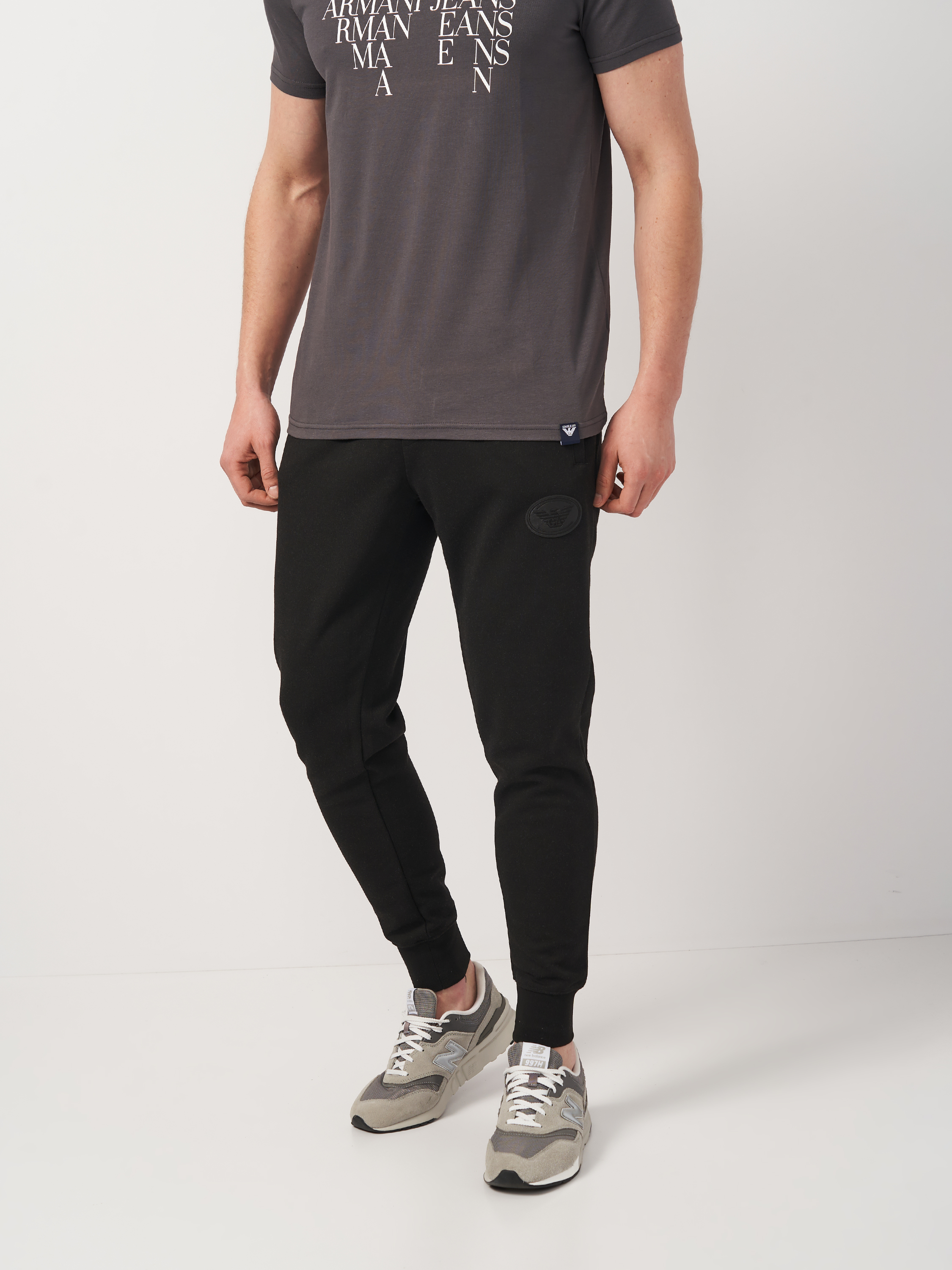Акція на Спортивні штани чоловічі Emporio Armani 11294.1 M (46) Чорні від Rozetka