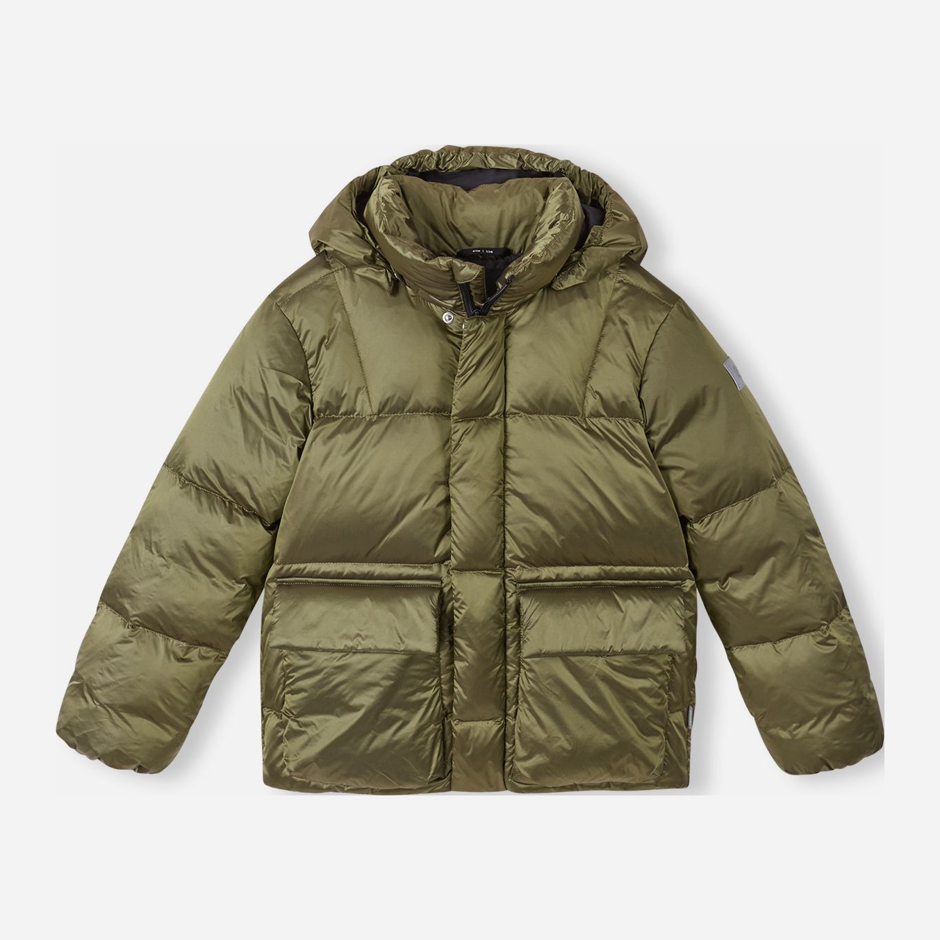 Акція на Дитяча зимова пухова термо куртка для хлопчика Reima Munkka 5100005A_8930 128 см Темно-зелена від Rozetka
