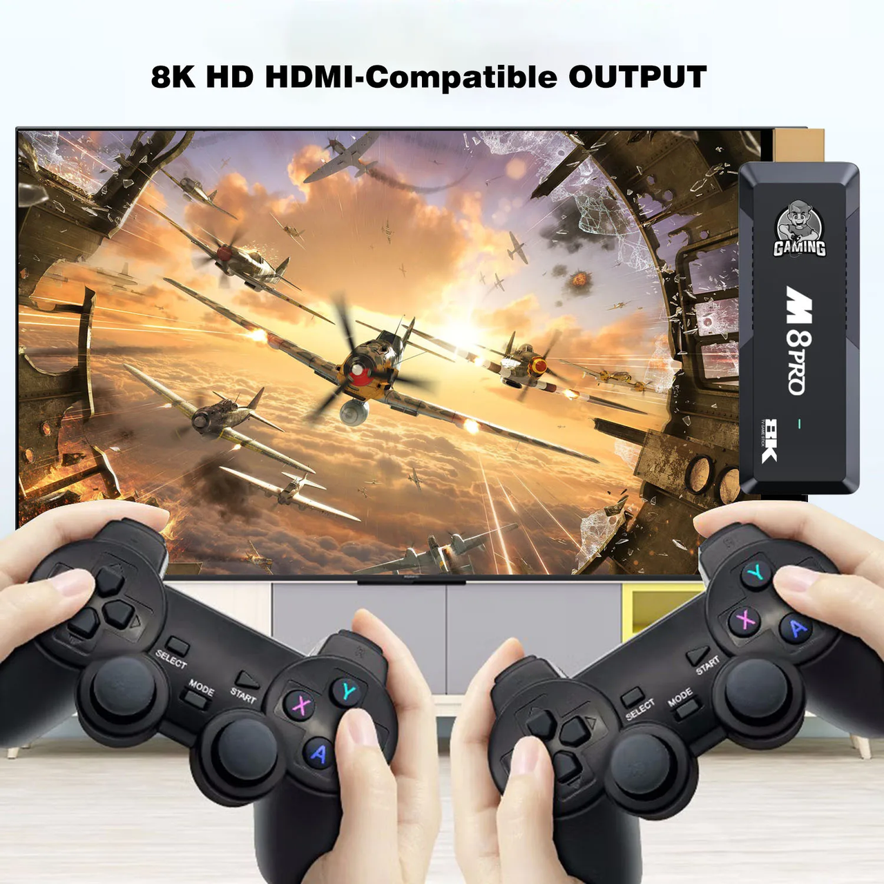 Игровая приставка Game Stick с Android Тв 64GB 10000 игр беспроводные  джойстики M8PRO HD 4K – фото, отзывы, характеристики в интернет-магазине  ROZETKA от продавца: ElectroniXpress | Купить в Украине: Киеве, Харькове,  Днепре,