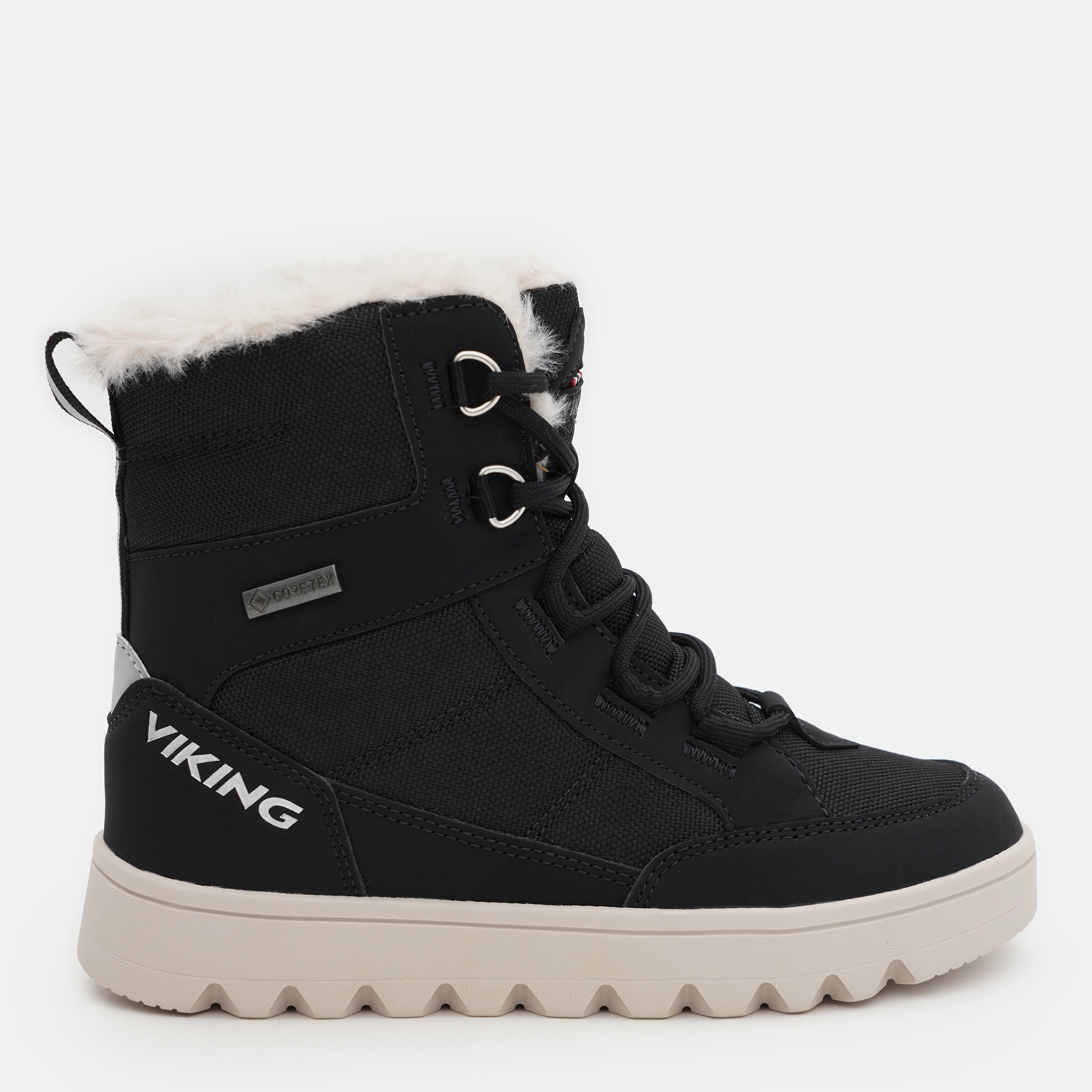 Акция на Дитячі зимові черевики для хлопчика Viking Fleek Warm GTX Zip 3-93810-2 34 Чорні от Rozetka