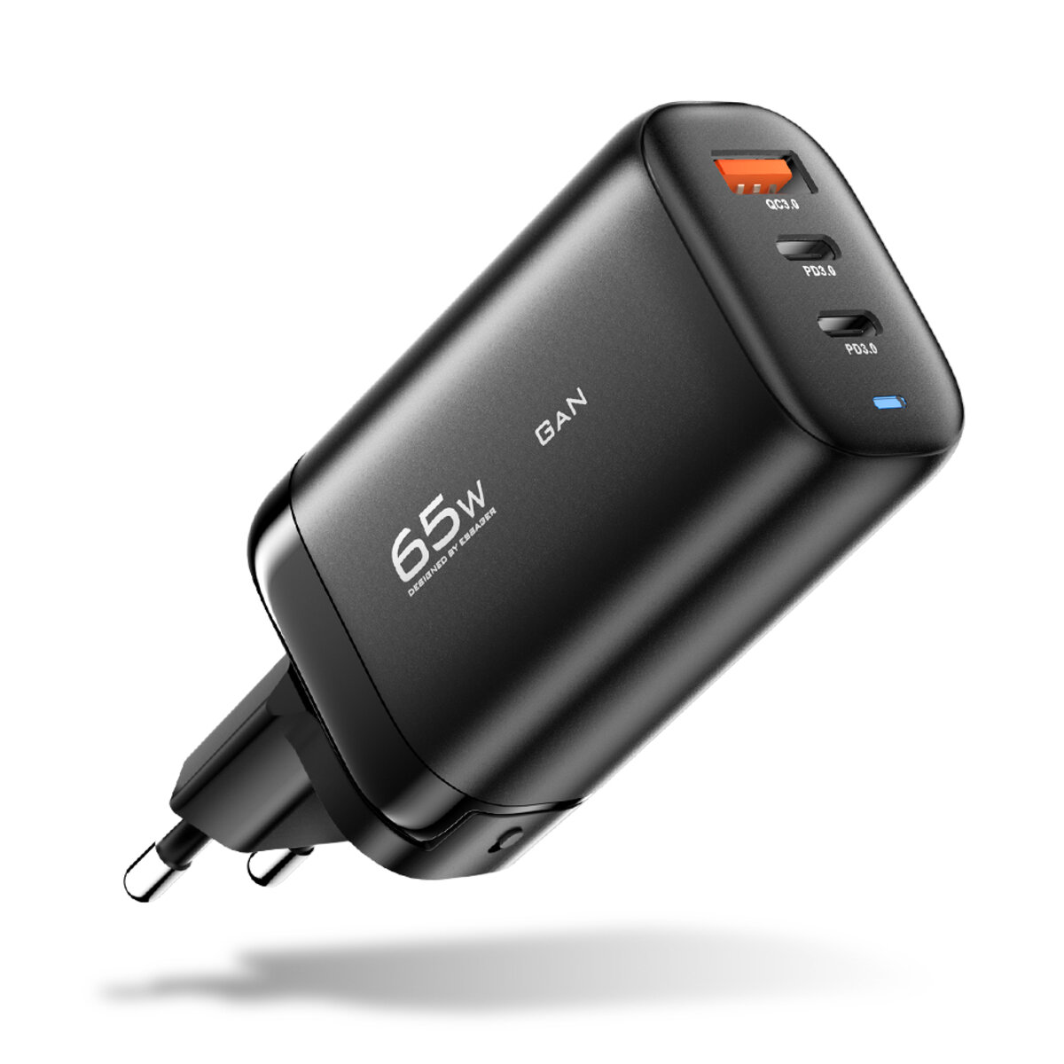 Сетевая зарядка Essager Shining 65W GaN Travelling Charger 2 Type-c+USB ...