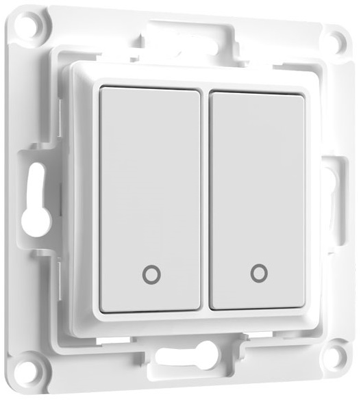 Настенный выключатель Shelly "Wall Switch 2" двухкнопочный белый ...