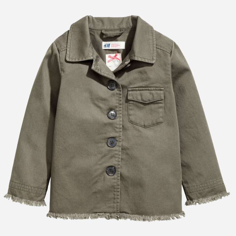 Акція на Дитяча демісезонна куртка-сорочка для дівчинки H&M 5823690ral 104 см Хакі від Rozetka