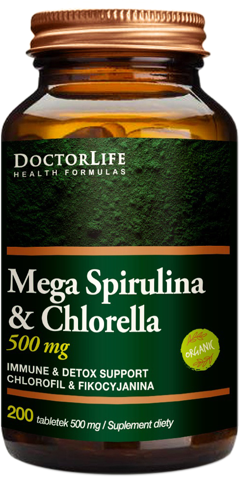 Пищевая добавка Doctor Life Mega Спирулина и хлорелла 500 мг 200 ...