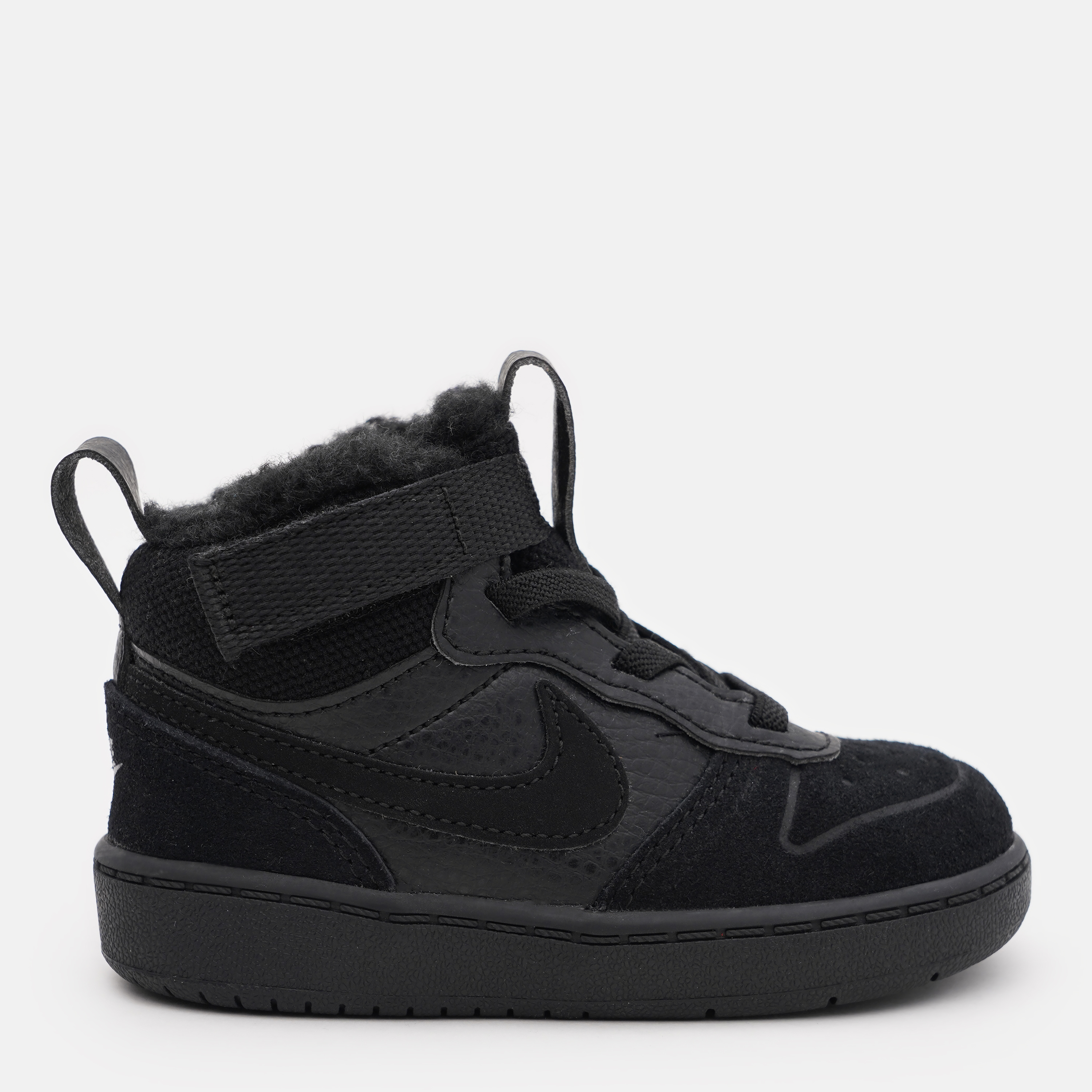 Акція на Дитячі черевики для хлопчика Nike Court Borough Mid 2 Boot Td CQ4027-001 22 (6C) Чорні від Rozetka