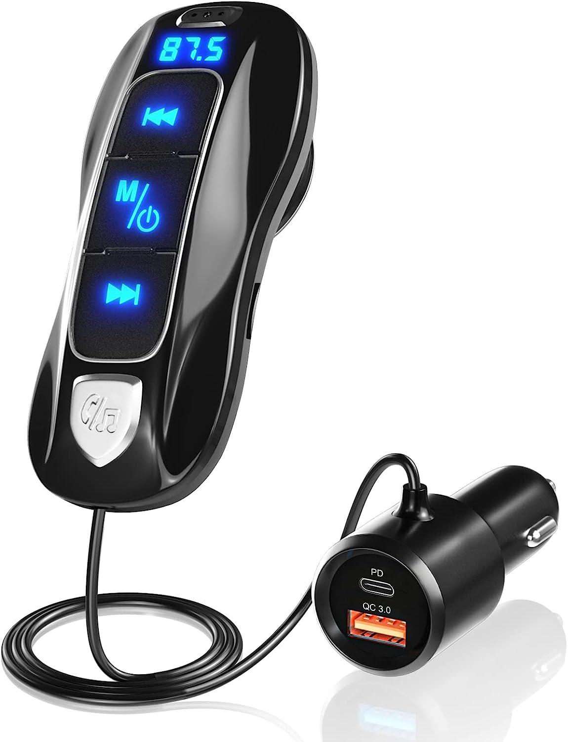 FM-трансмиттер Sonru BC56 Bluetooth, зарядка QC3.0+PD3.0, microSD ...
