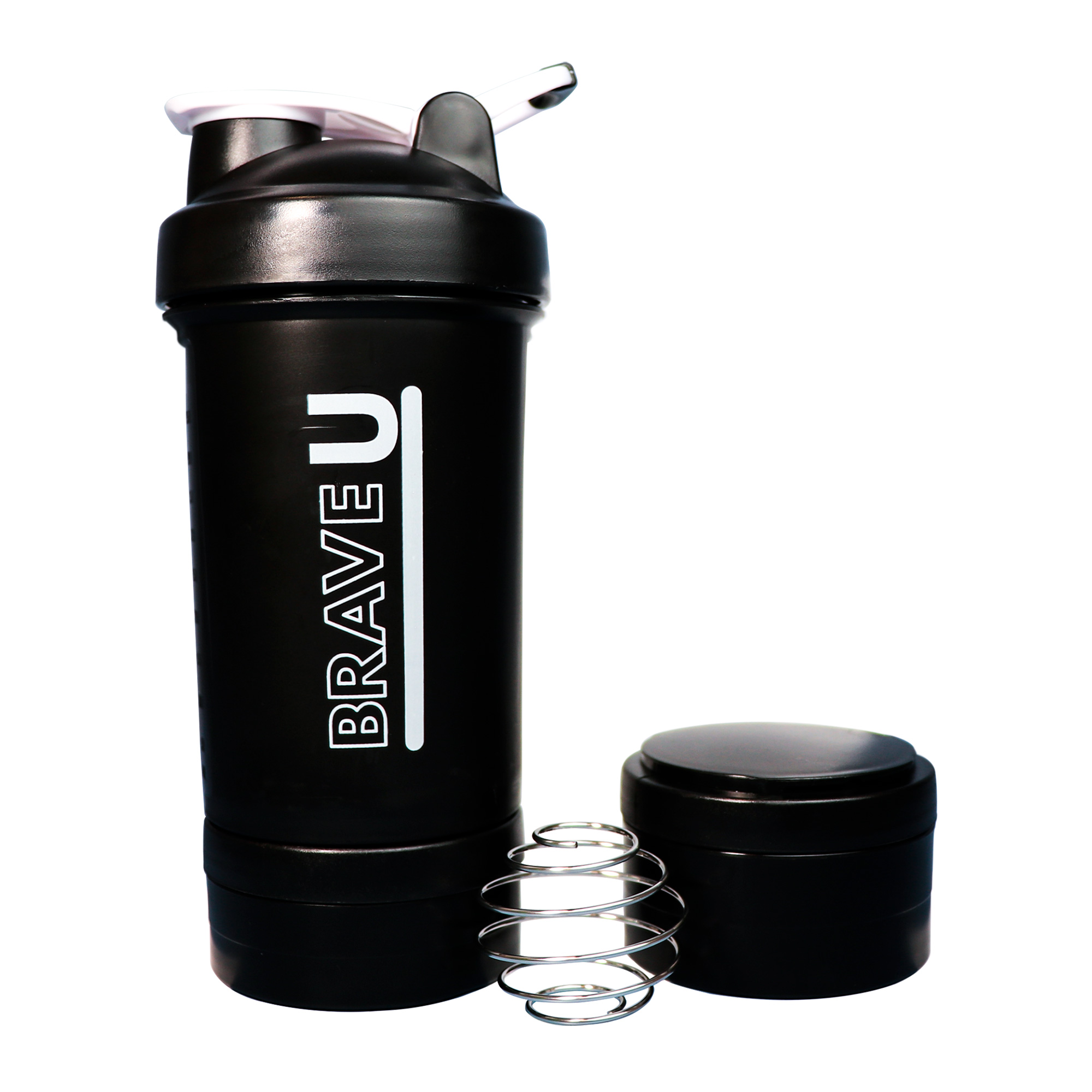Шейкер с Контейнером Shaker with containers 3 in 1 - 600мл Черный ...
