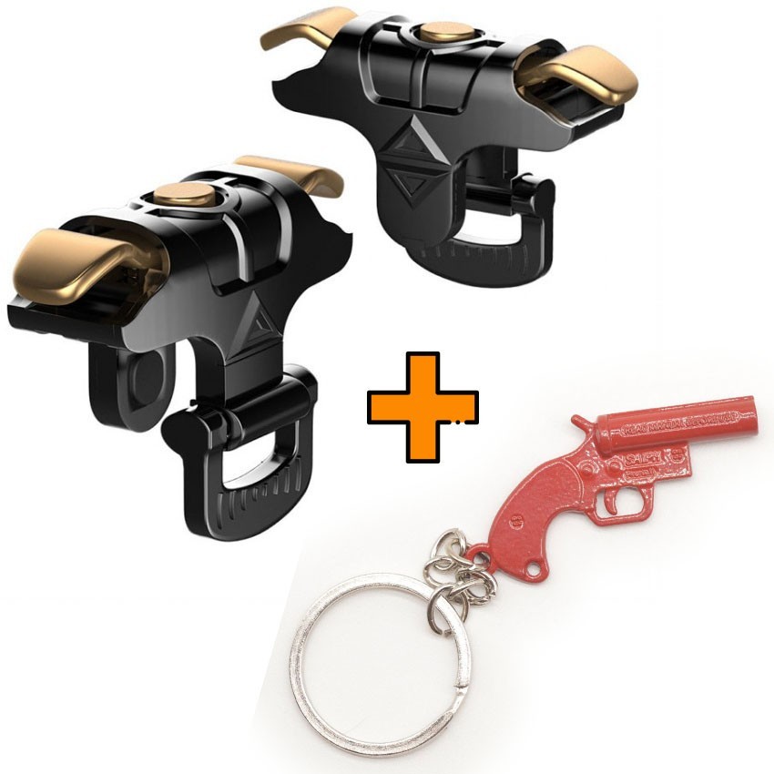 

Игровые контроллеры Marpiel Gold Bull (геймпад триггеры курки для смартфона для PUBG) + брелок Flare Gun
