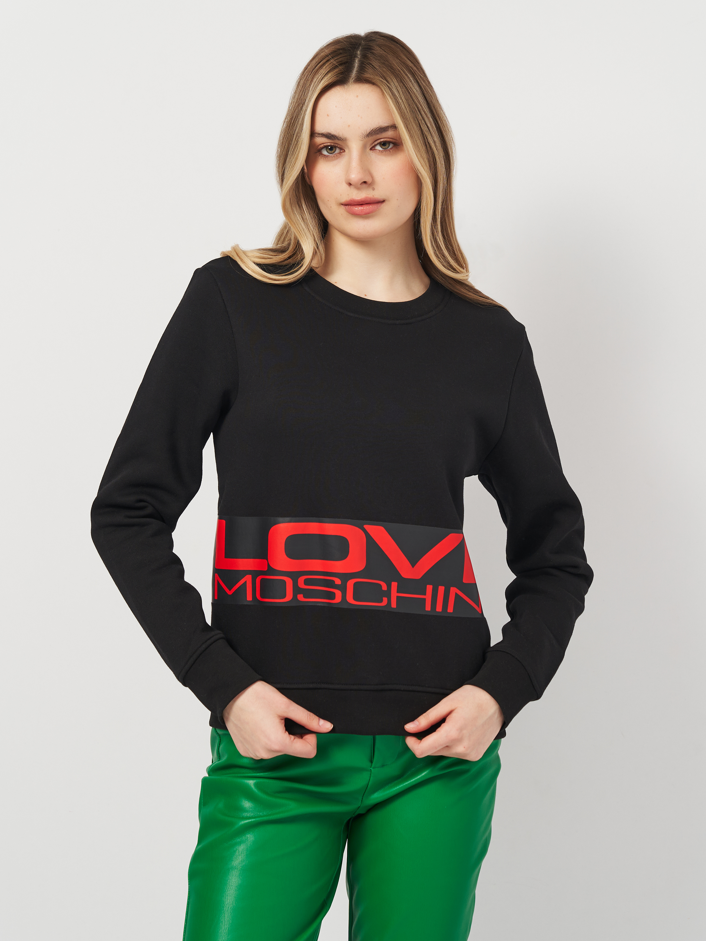 Акція на Світшот жіночий Love Moschino 11286 42 (48) Чорний від Rozetka