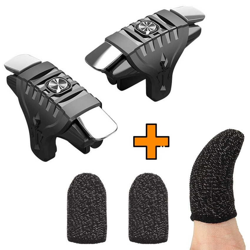 

Игровые контроллеры Marpiel F01 (геймпад триггеры курки для смартфона для PUBG) + напальчники