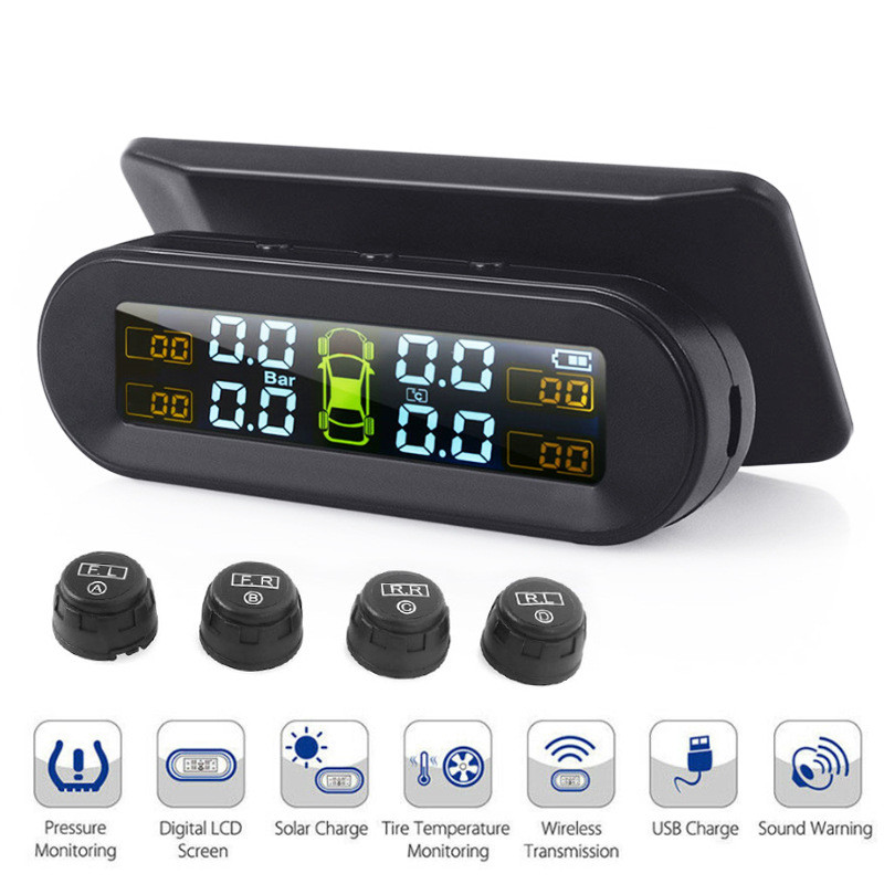 Система контроля давления и температуры в шинах TPMS с 4 внешними ...