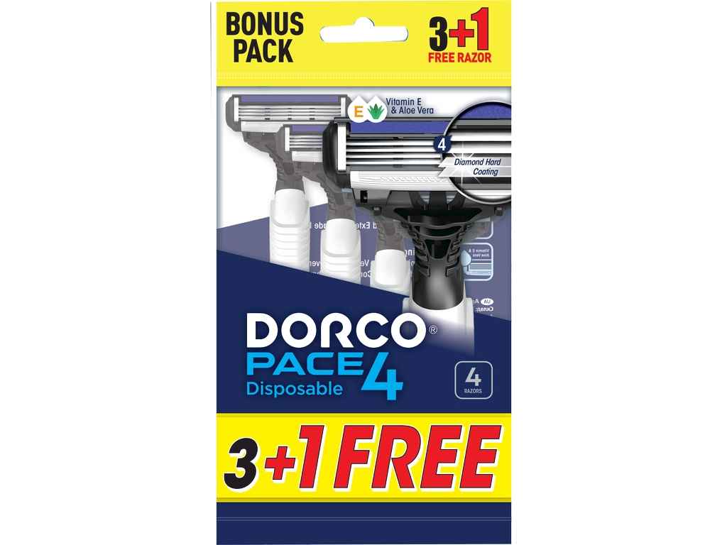 Бритва одноразова Dorco 4шт PACE 4 4леза от продавца: Юзон – в интернет ...