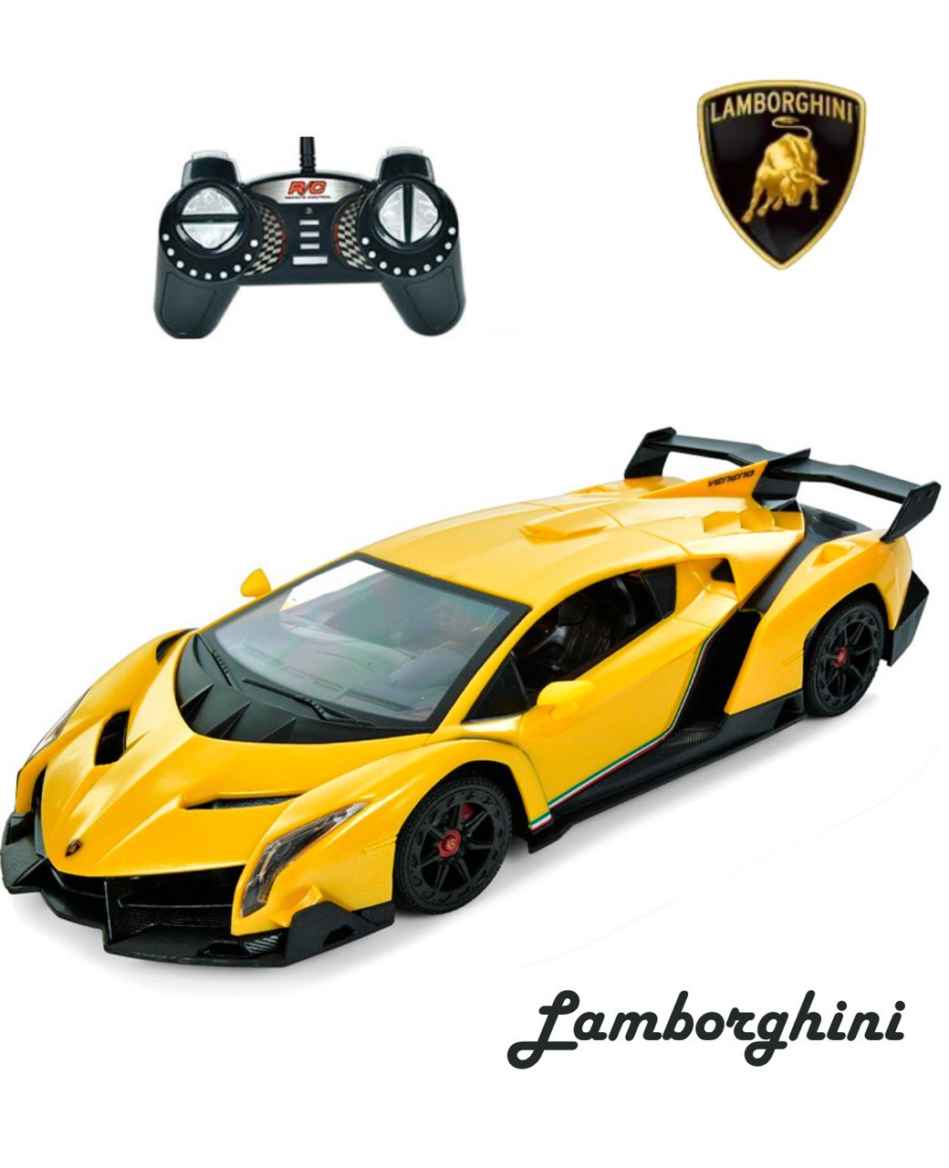 Радіокерована машина Lamborghini (28 см), металевий ударостійкий корпус ...