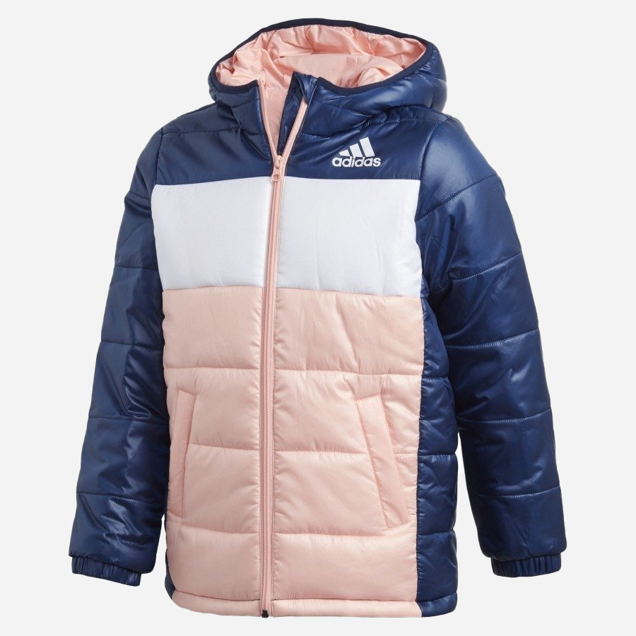 Акція на Дитяча демісезонна куртка для дівчинки adidas Yk J Padded Jkt FK5868 98 см Різнокольорова від Rozetka