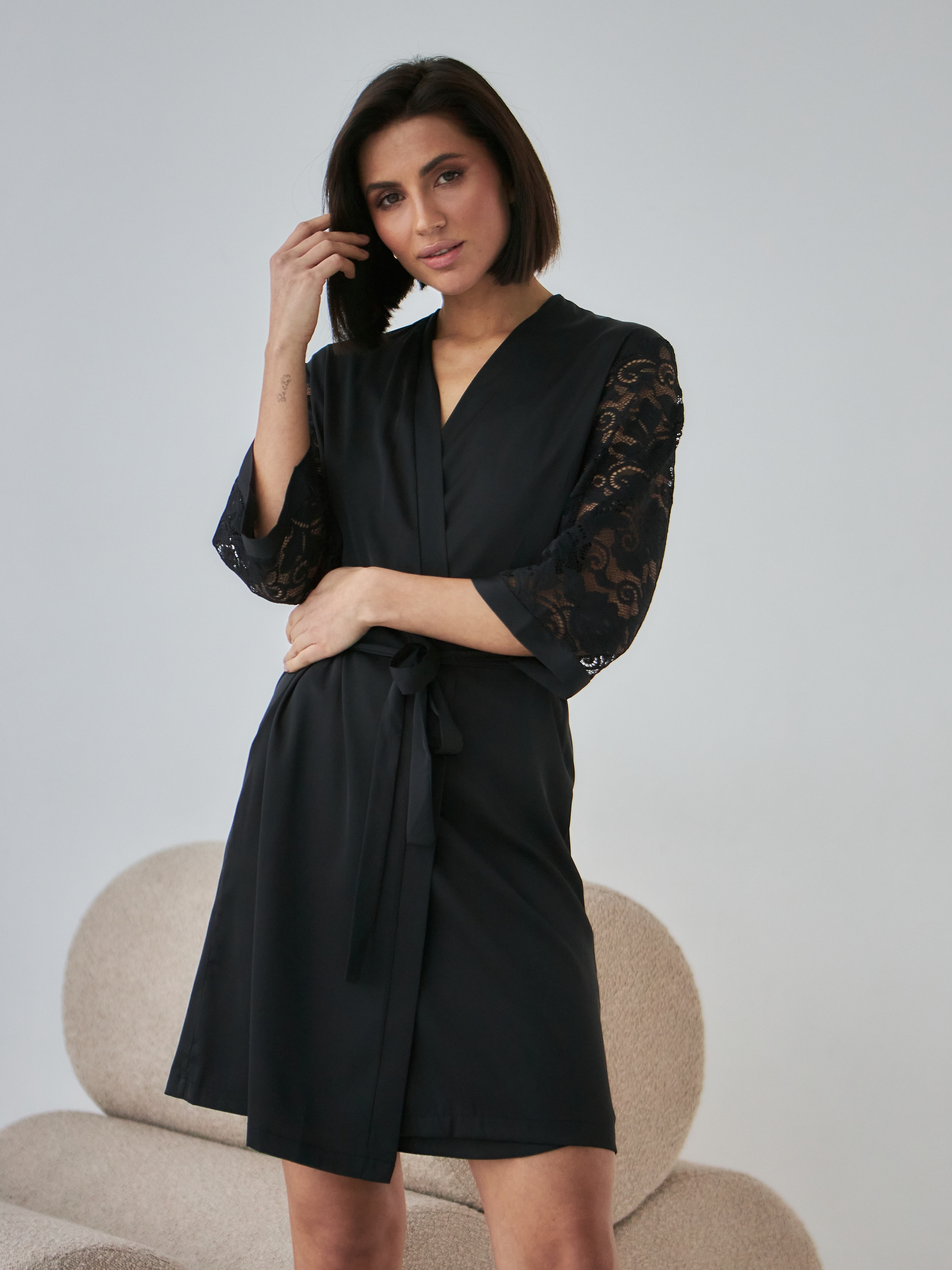 Акция на Халат жіночий BARWA garments 0337 L Чорний от Rozetka