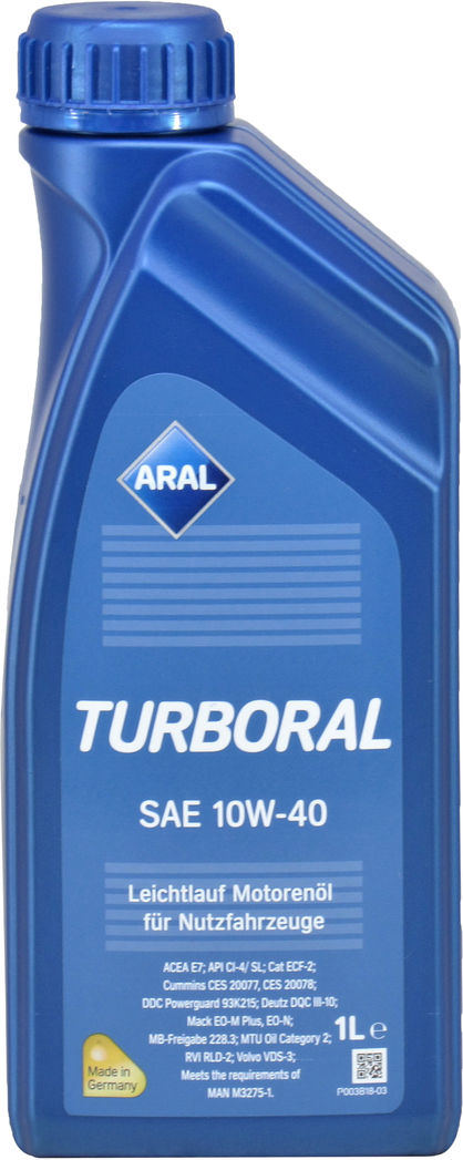 Моторное масло бензин, дизель 10W-40 (Aral) Turboral 1л. AR-15BCCA ...