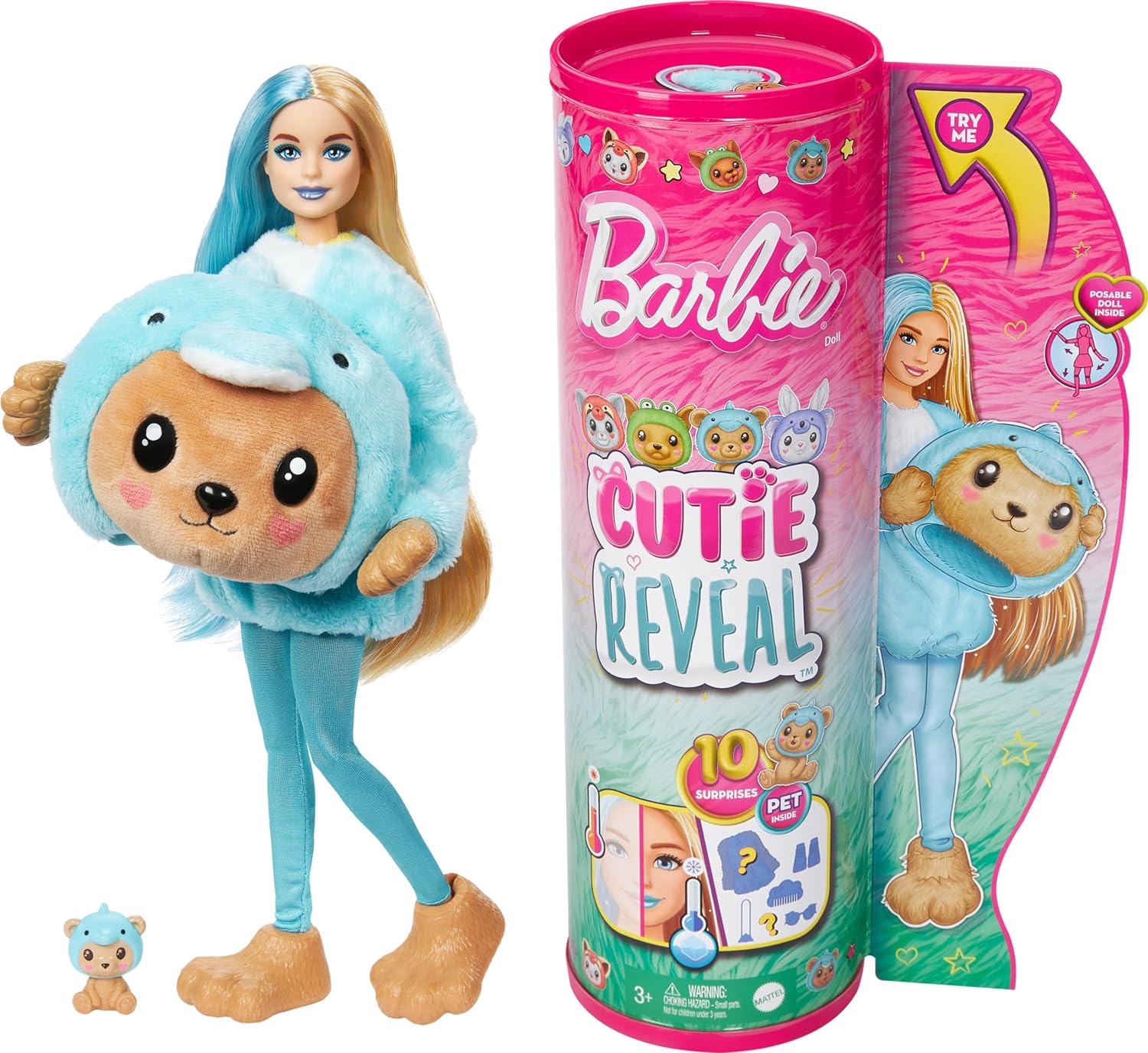 Кукла Барби Сюрприз Медвежонок в костюме дельфина Barbie Cutie Reveal  Animal Plush Costume Teddy Bear as Dolphin (HRK25) – фото, отзывы,  характеристики в интернет-магазине ROZETKA от продавца: Вuy here | Купить в