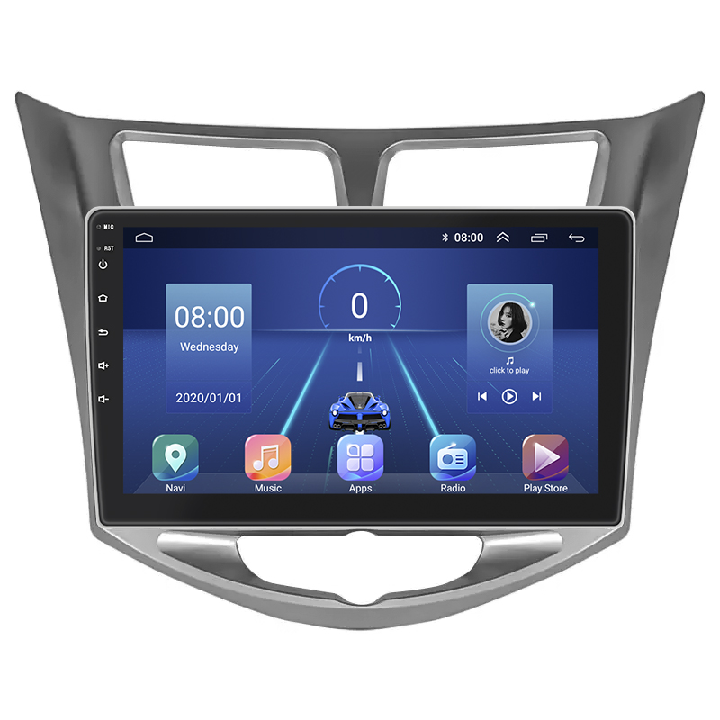 Штатная магнитола Lesko для Hyundai Solaris I 2010-2014 экран 10" 4 ...