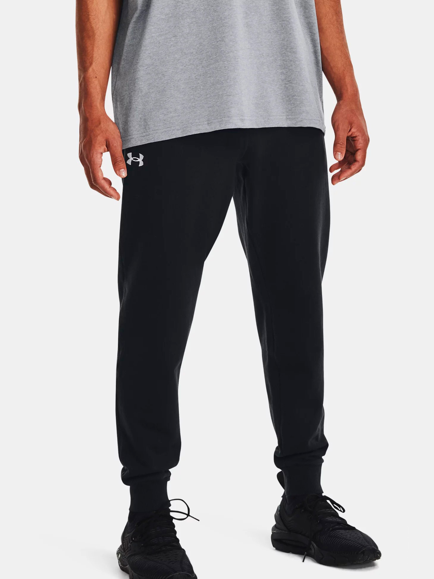 Акція на Спортивні штани чоловічі Under Armour Rival Fleece Joggers 1379774-001 L від Rozetka