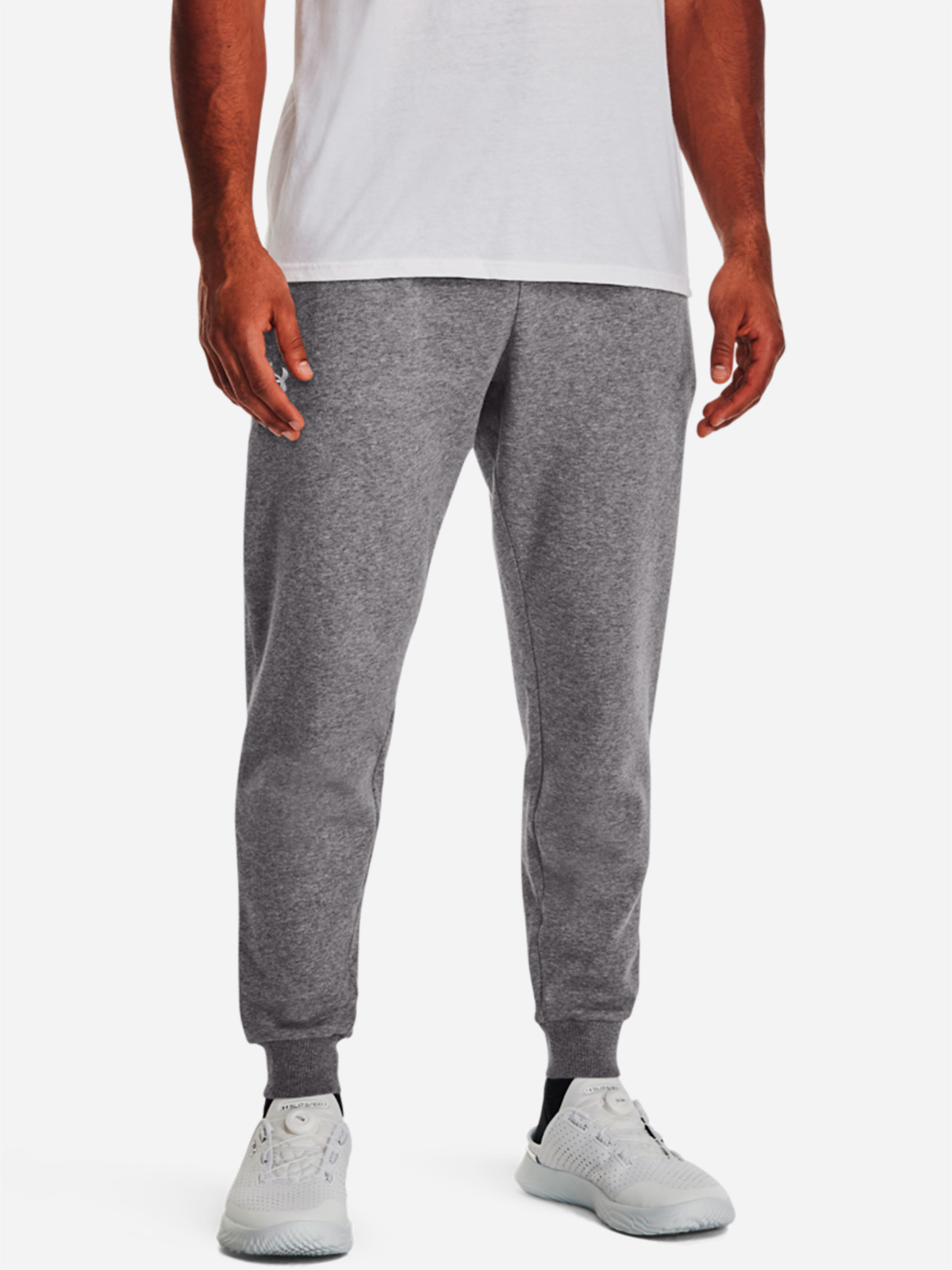 Акція на Спортивні штани чоловічі Under Armour Rival Fleece Joggers 1379774-025 L від Rozetka