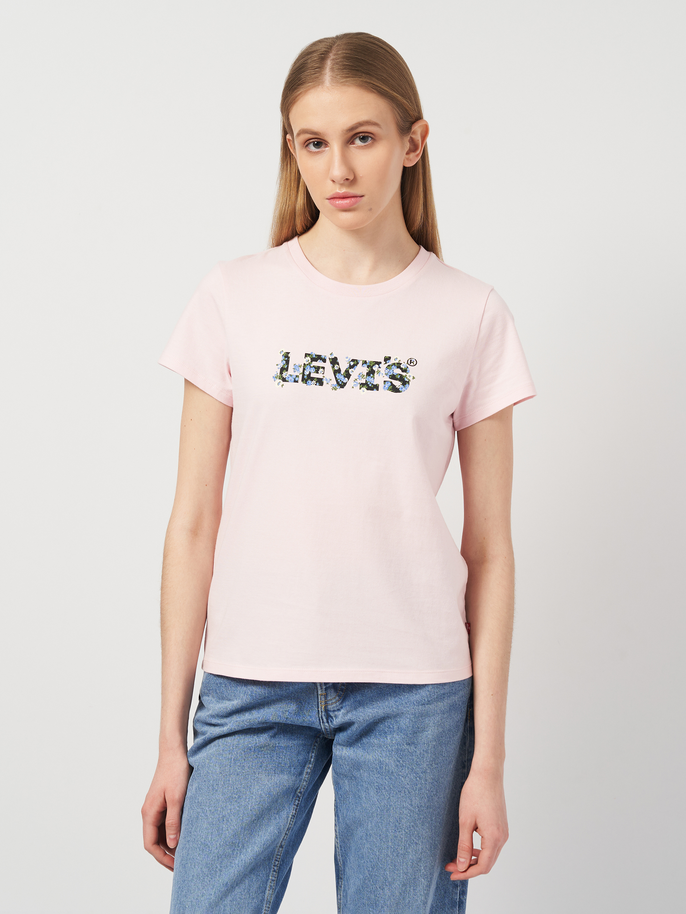 Акція на Футболка бавовняна жіноча Levi's The Perfect Tee 17369-2499 S Рожева від Rozetka