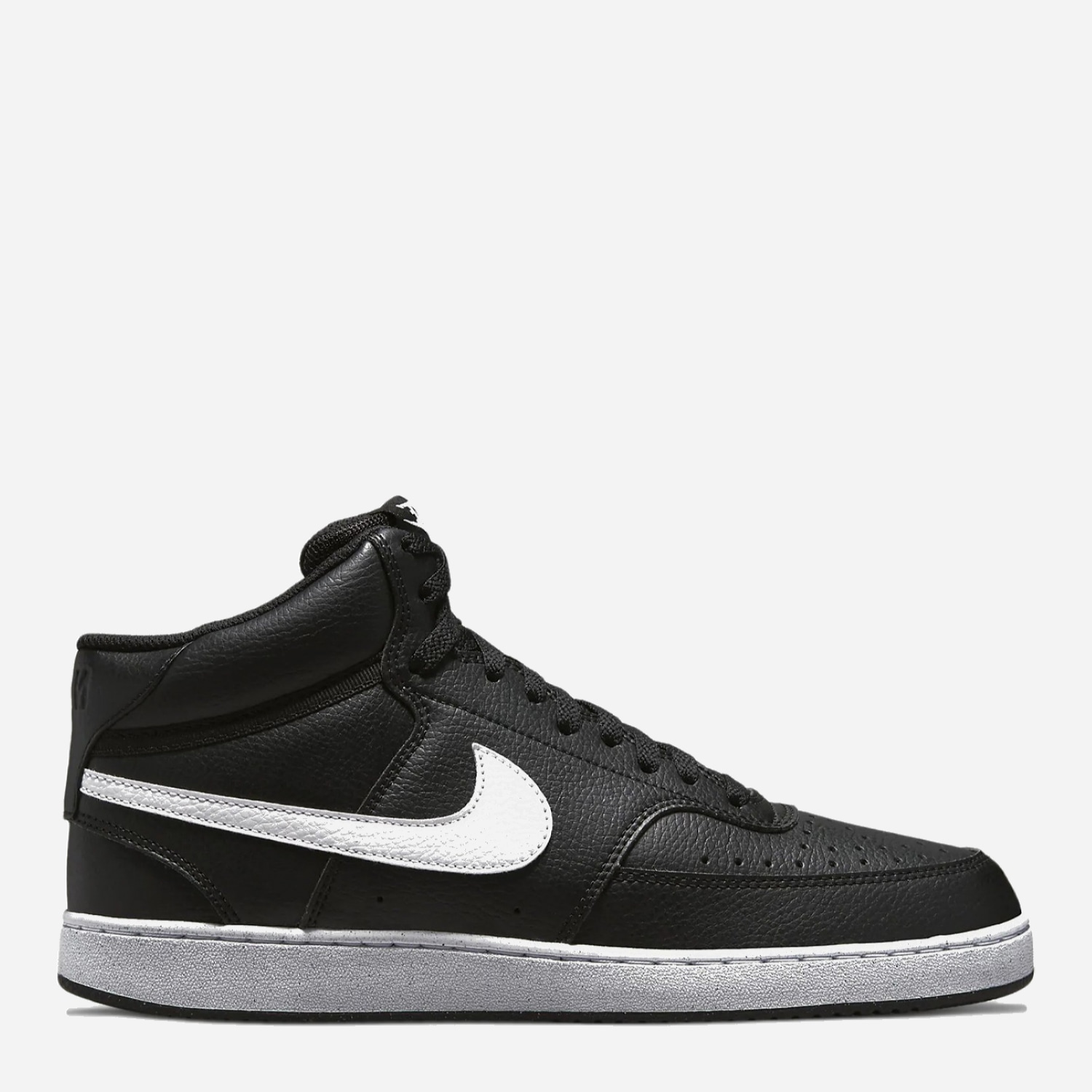 Акція на Чоловічі кеди високі Nike Court Vision Mid Nn DN3577-001 47.5 (13US) 31 см Black/White-Black від Rozetka