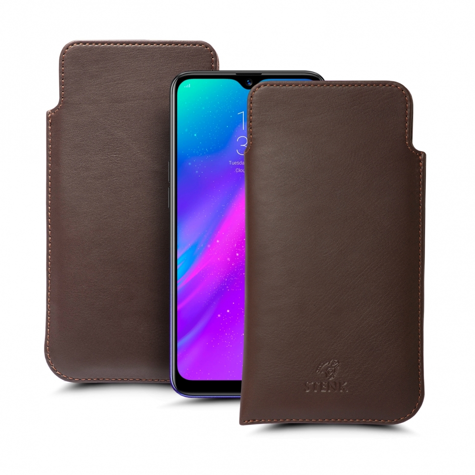 

Футляр Stenk Elegance для Realme 3 Коричневый