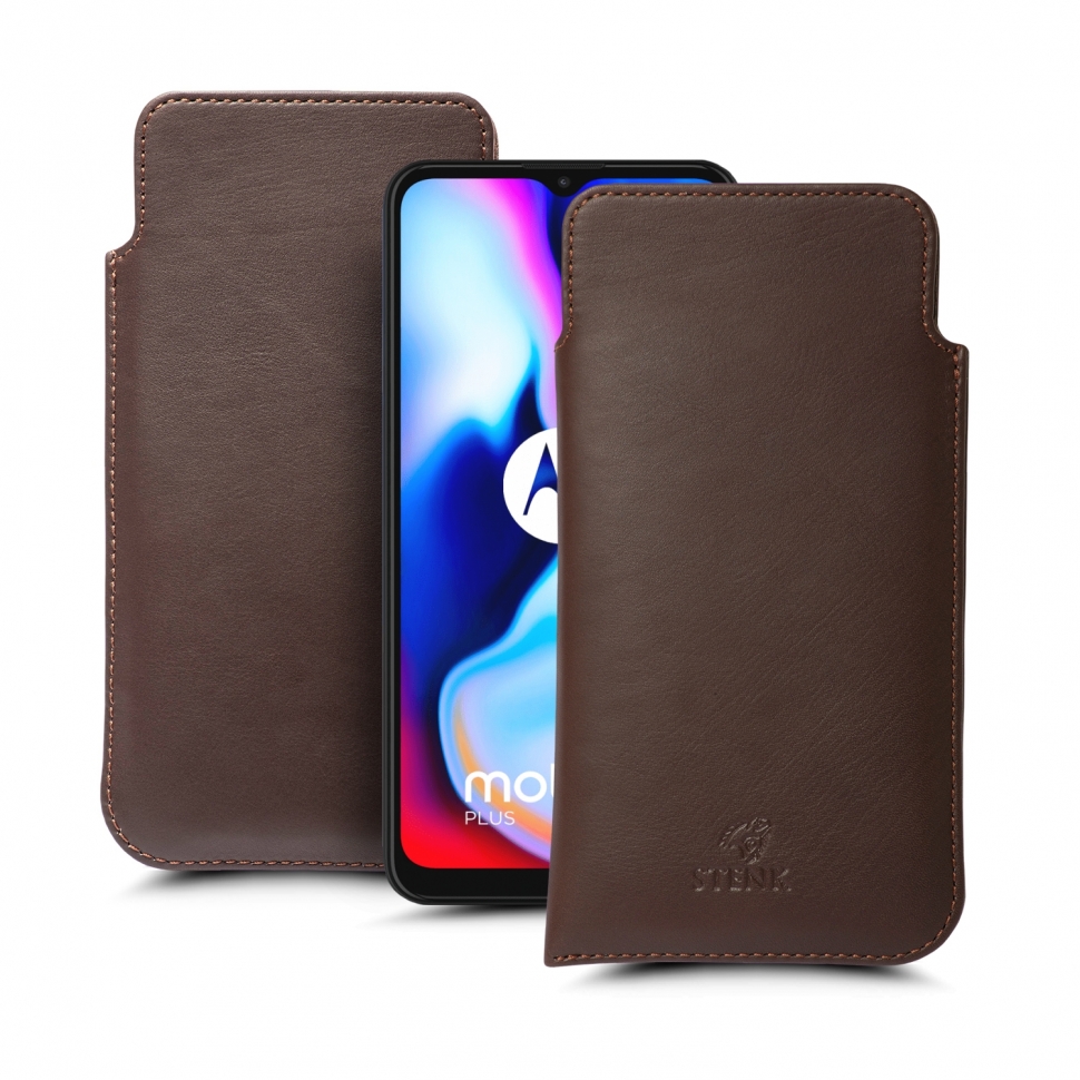 

Футляр Stenk Elegance для Motorola Moto E7 Plus Коричневый
