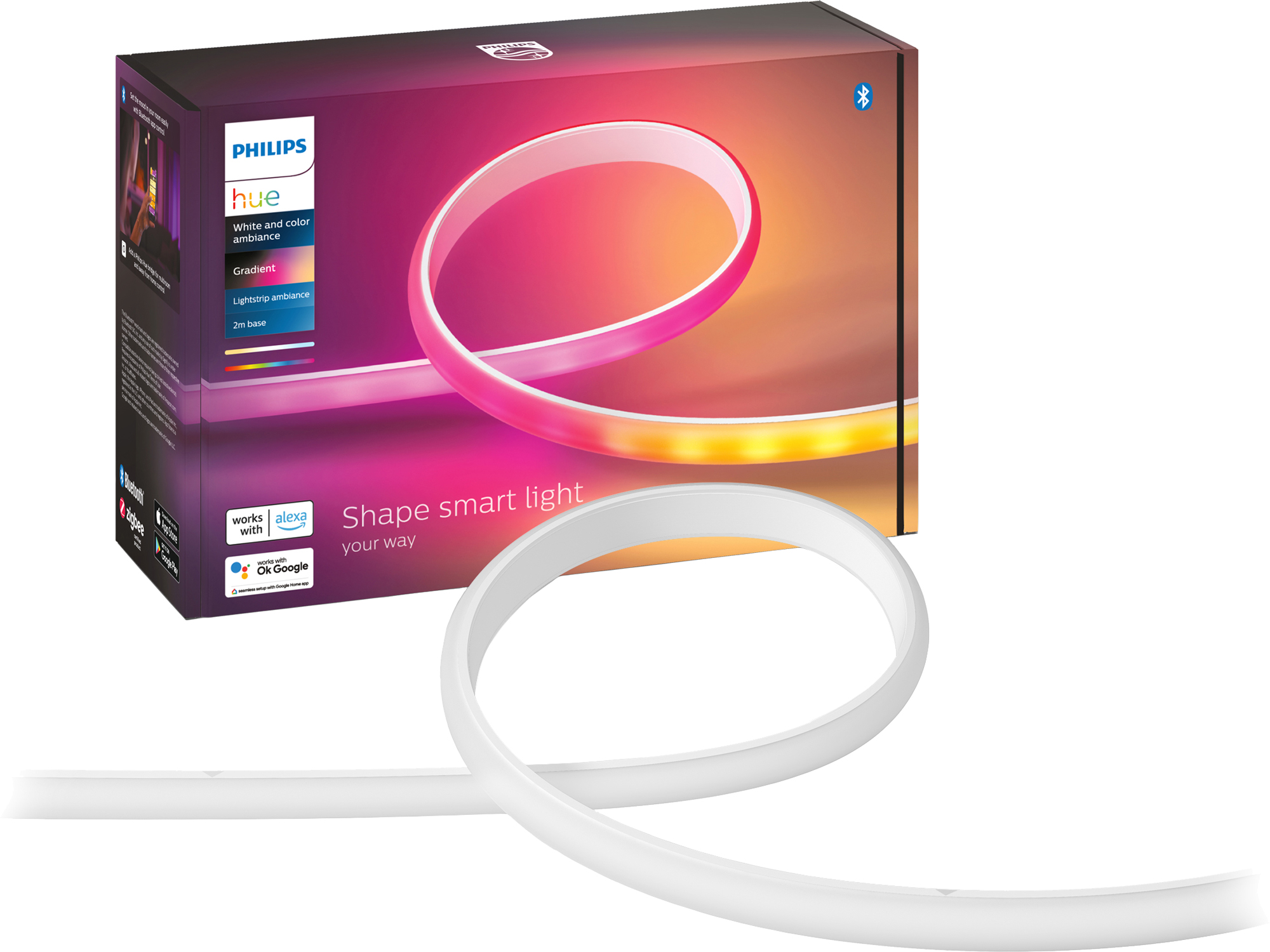 Светодиодная лента умная Philips Hue Gradient 0.5W 2000K-6500K RGB 2 м ...
