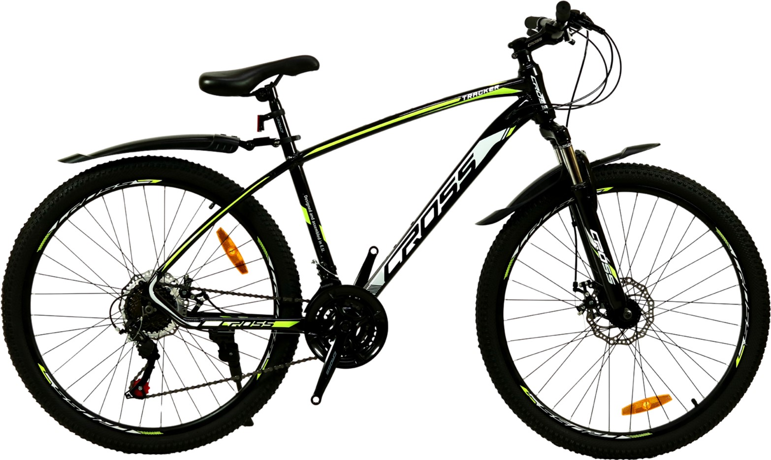 Велосипед Cross 29" Tracker 2022 Рама 18" Black-Yellow (29СTA-004944 ...