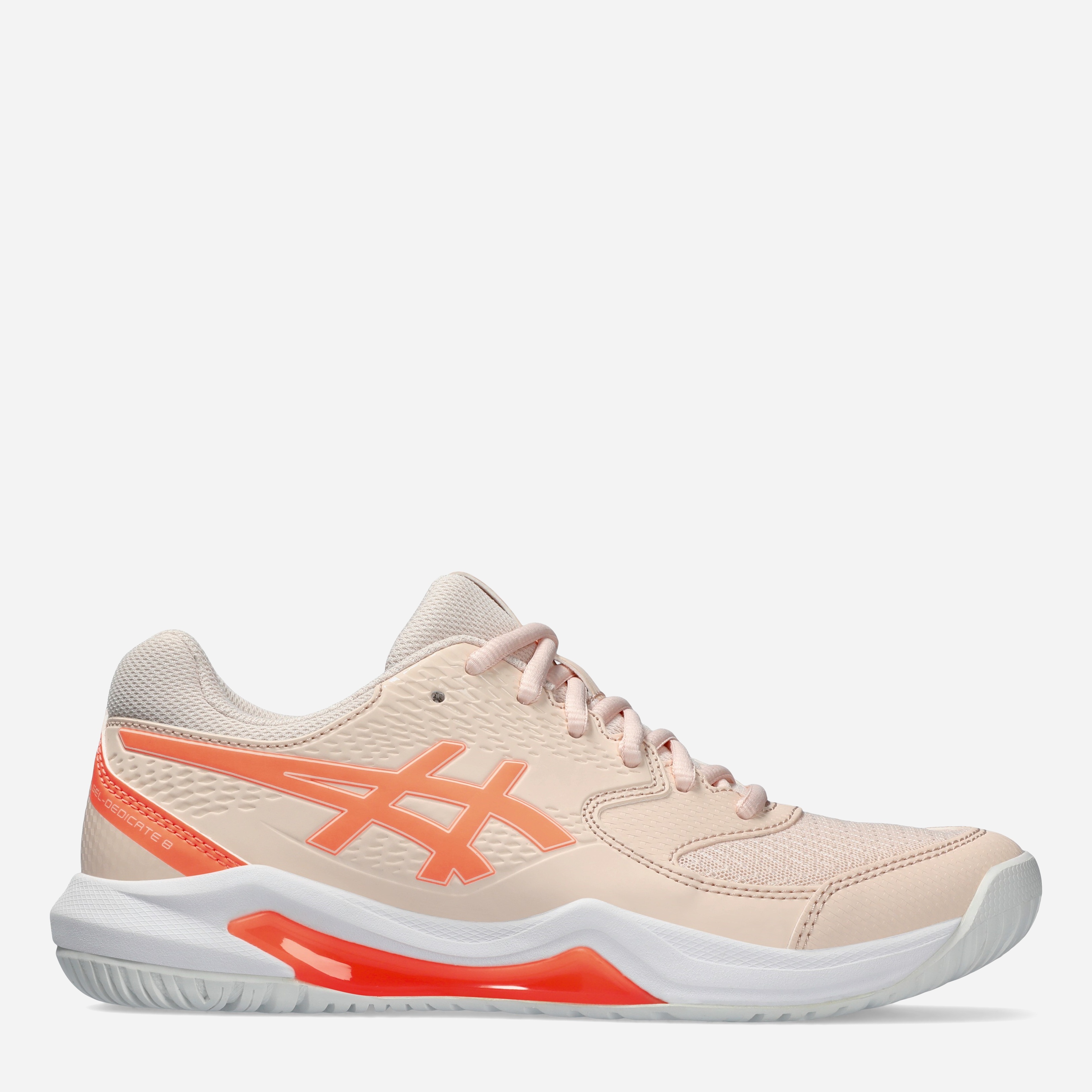 Акція на Жіночі кросівки для тенісу ASICS Gel-Dedicate 8 1042A237-700 39.5 (8US) 25 см Світло-оранжевий/Кораловий від Rozetka