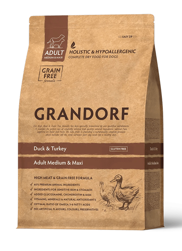 Сухой корм Grandorf Duck and Turkey Adult Medium & Maxi Breeds для ...