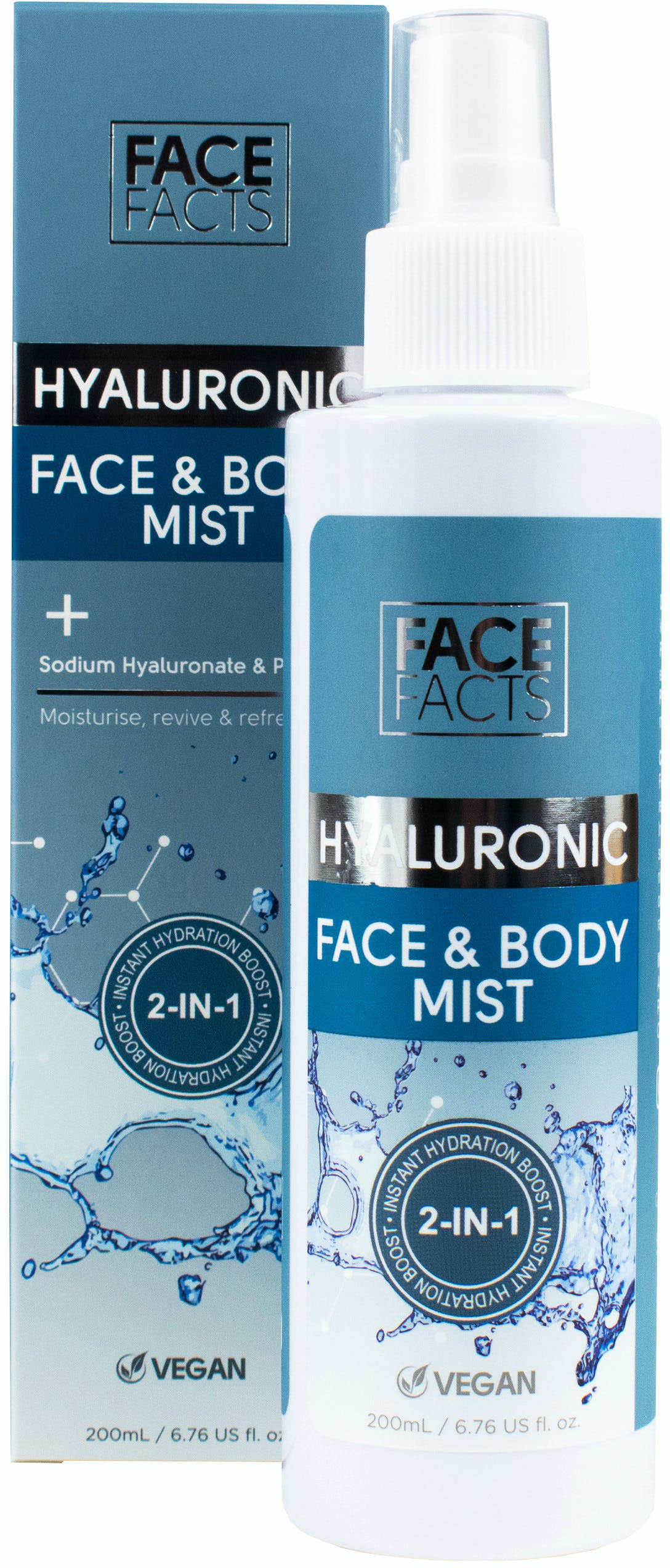 Мист для лица и тела Face Facts Hyaluronic Face y Body Mist 200 мл ...