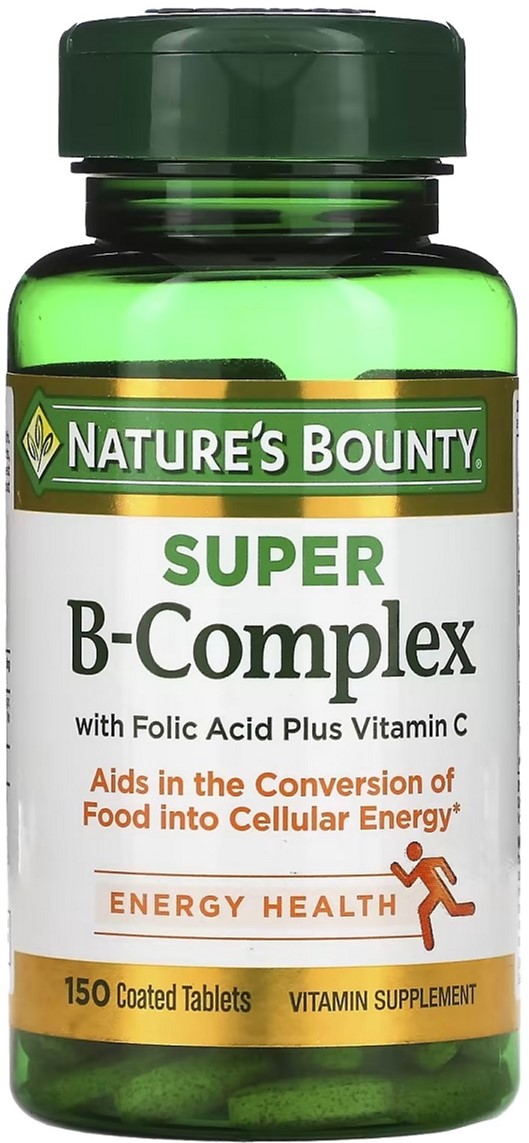 Комплекс витаминов B с фолиевой кислотой и витамином С Nature's Bounty ...