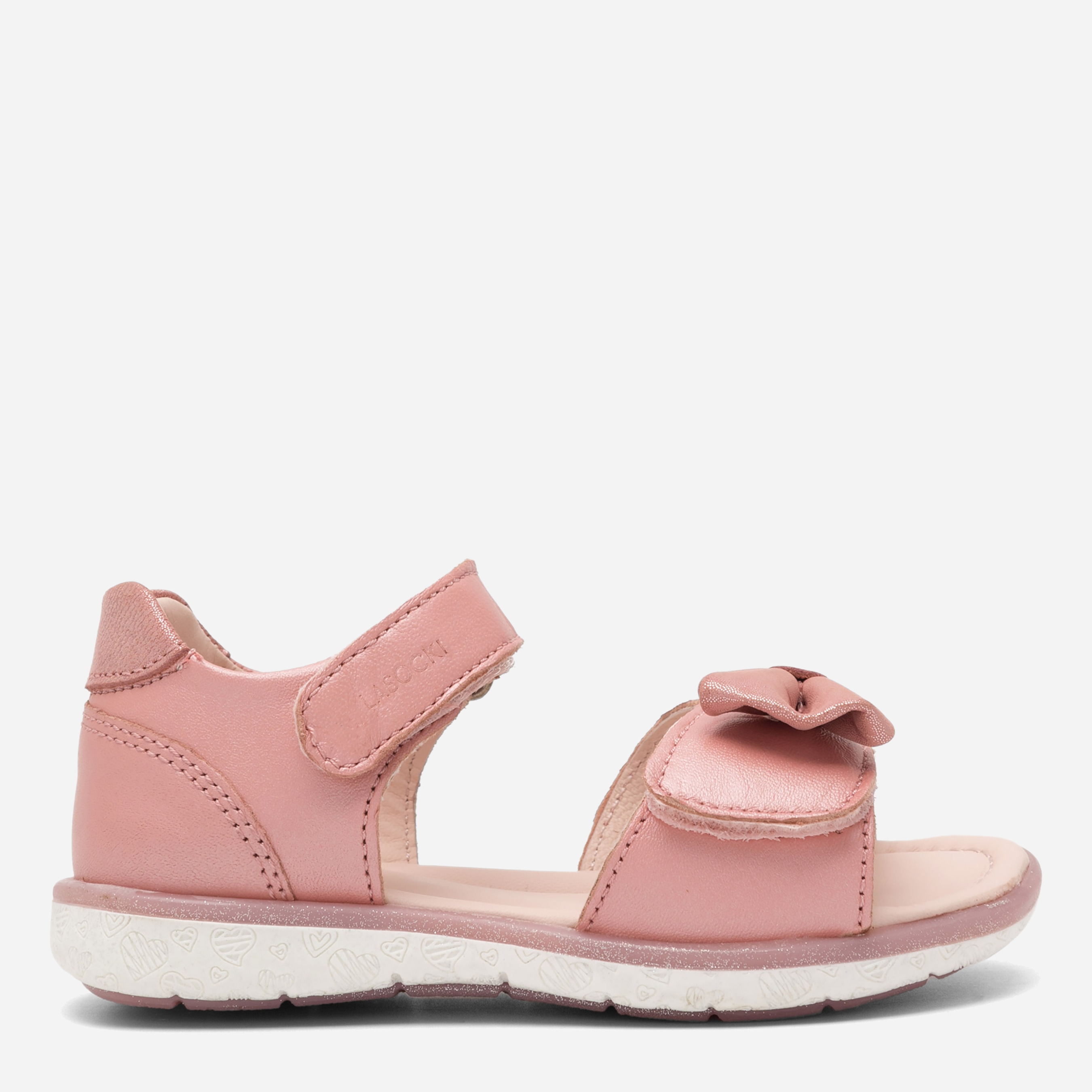 Акція на Дитячі шкіряні сандалі для дівчинки Lasocki HEART CI12-2854-02B 25 Рожеві від Rozetka